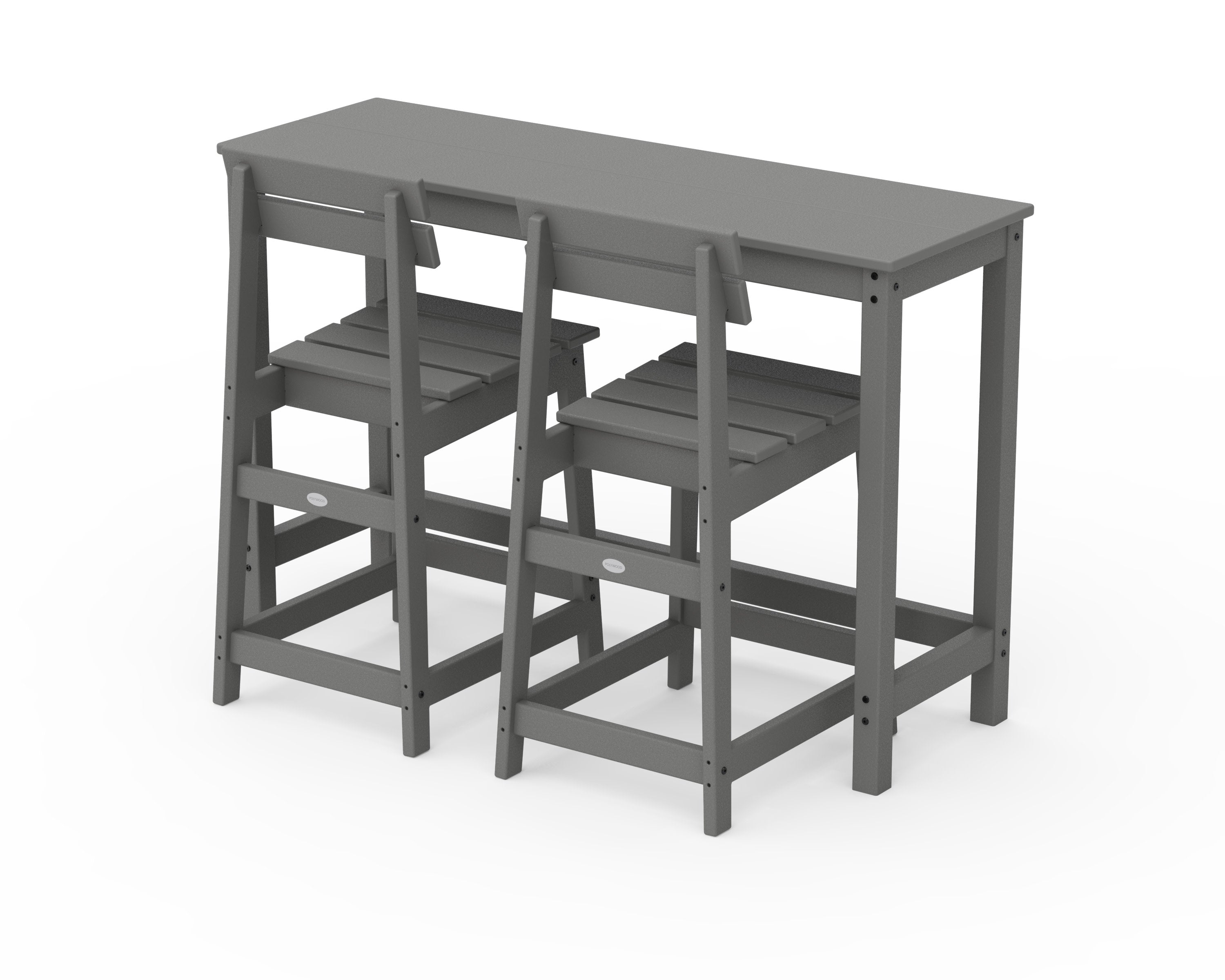 POLYWOOD® Modern Studio Plaza Counter Chair 3-Piece Balcony Set