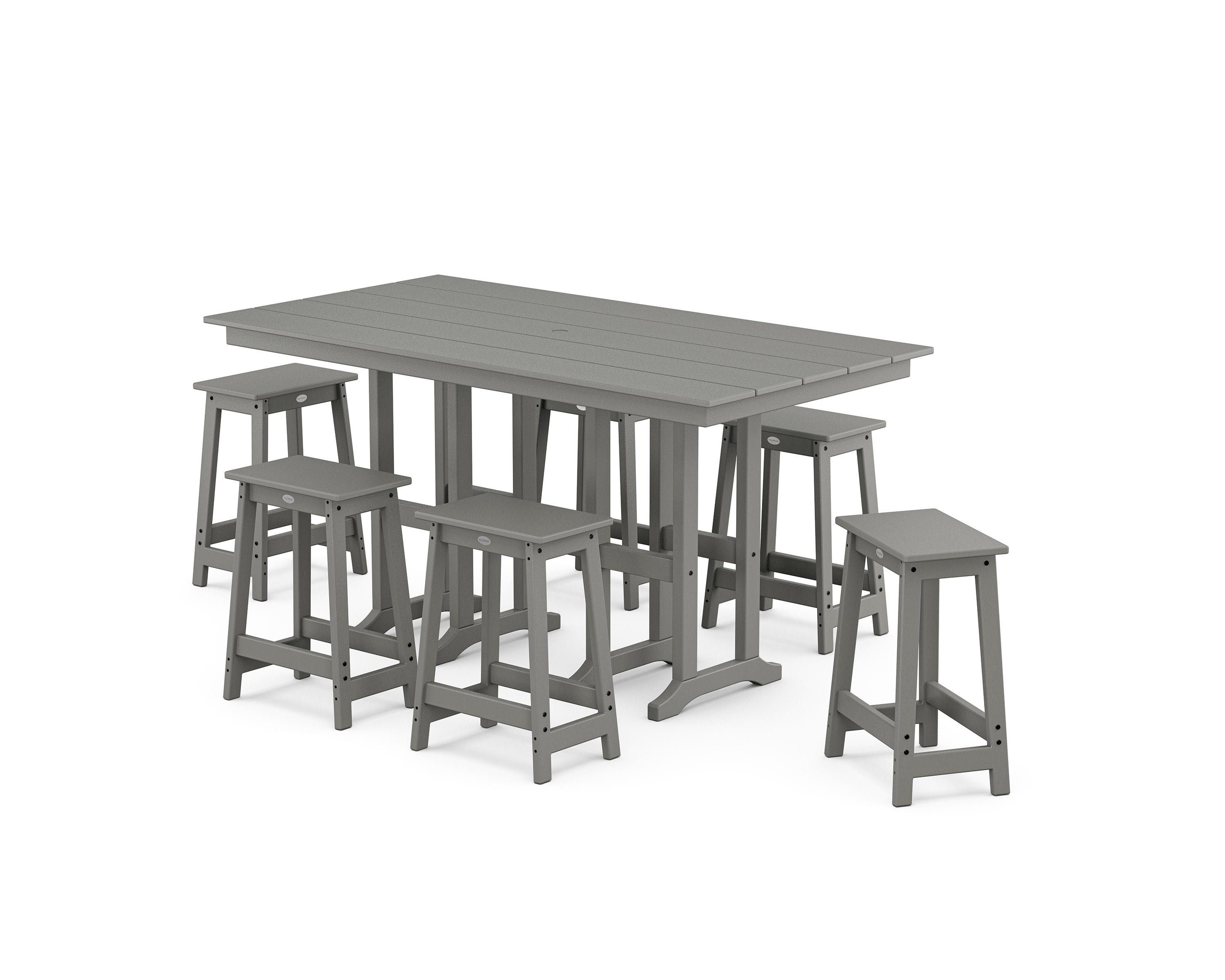 POLYWOOD® Modern Studio Counter Stool 7-Piece Set