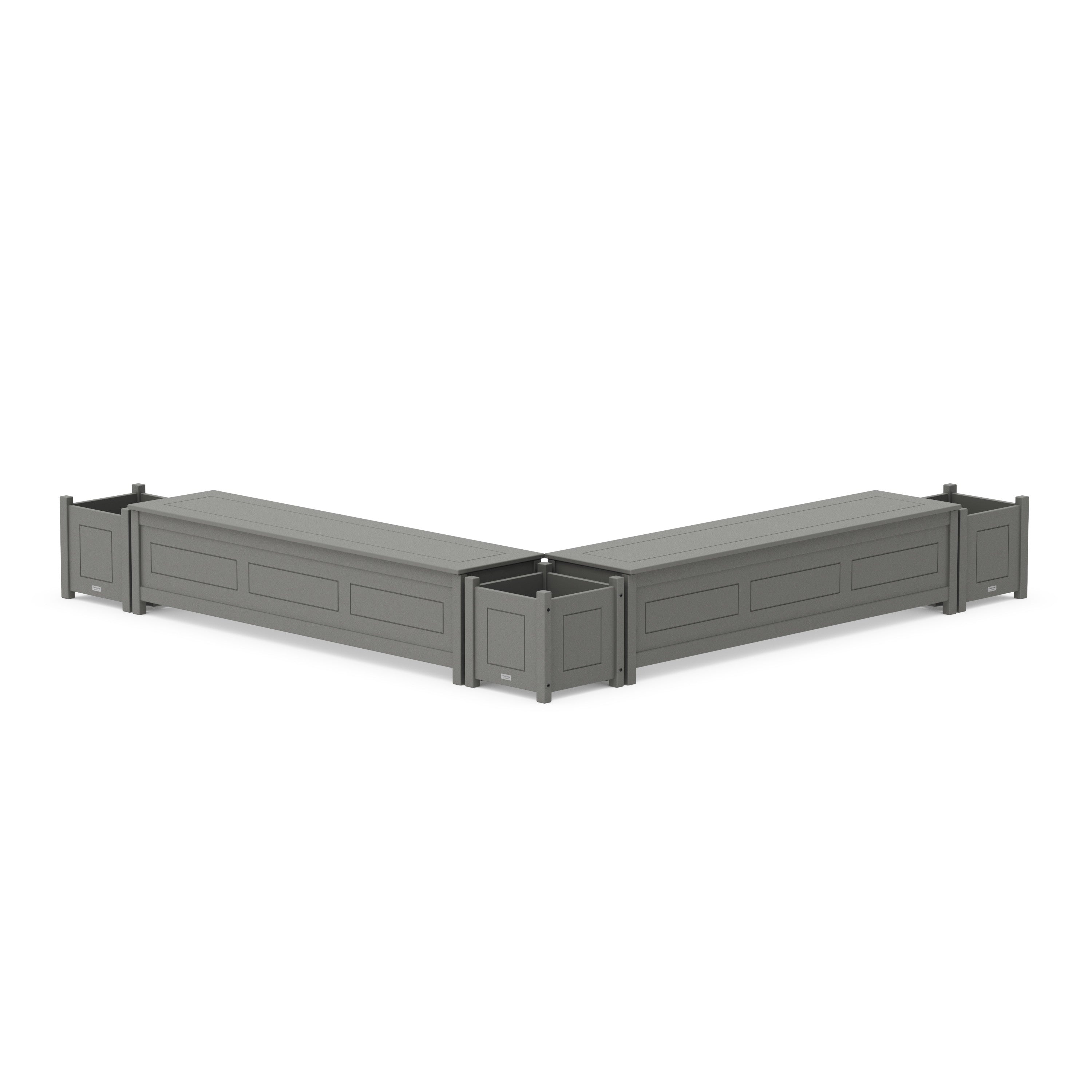 72" Country Living L- Shaped Planter Storage Bench Corner Set
