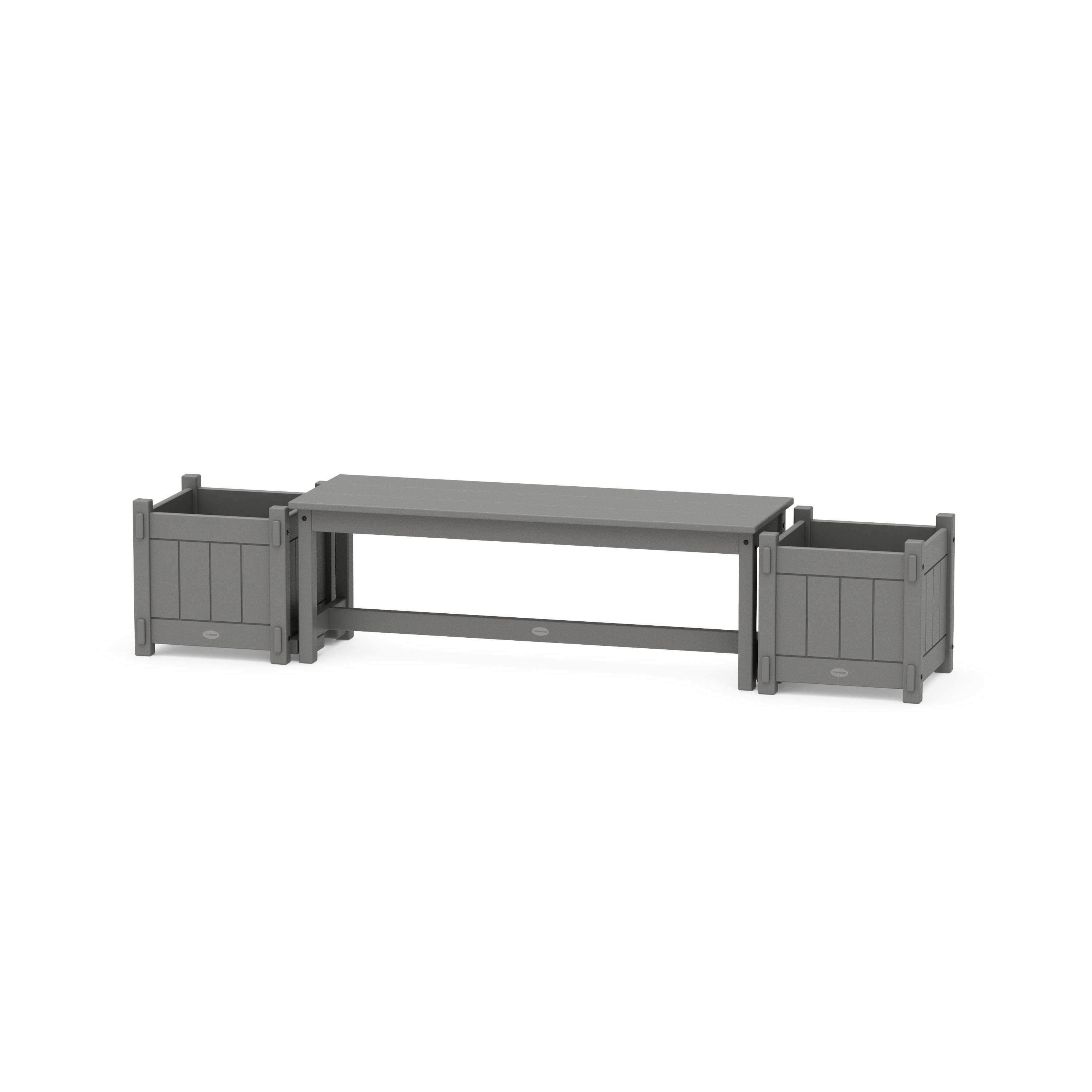 POLYWOOD® 48" Vineyard Straight Planter Bench Set