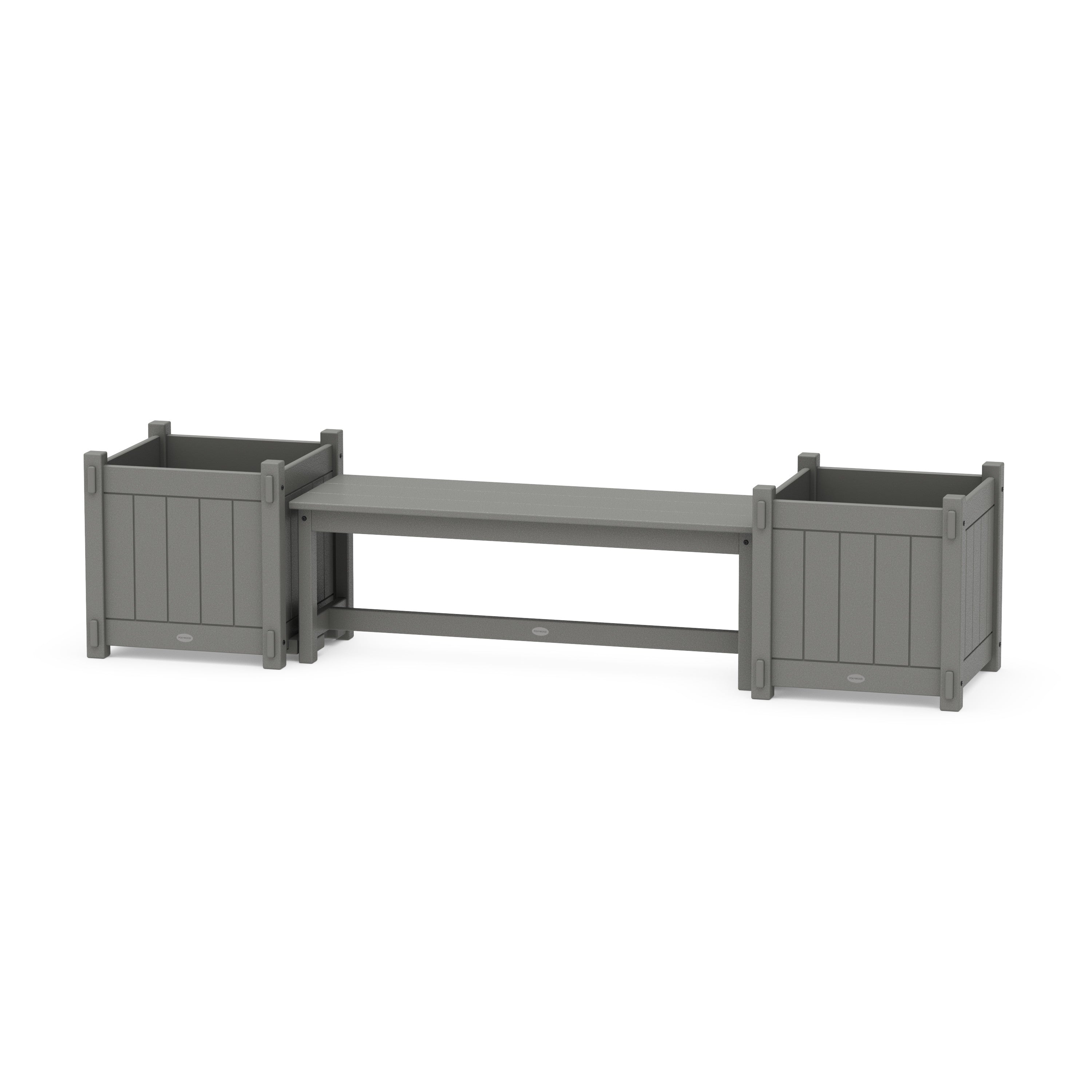 POLYWOOD® 48" Vineyard Straight Planter Bench Set - Large