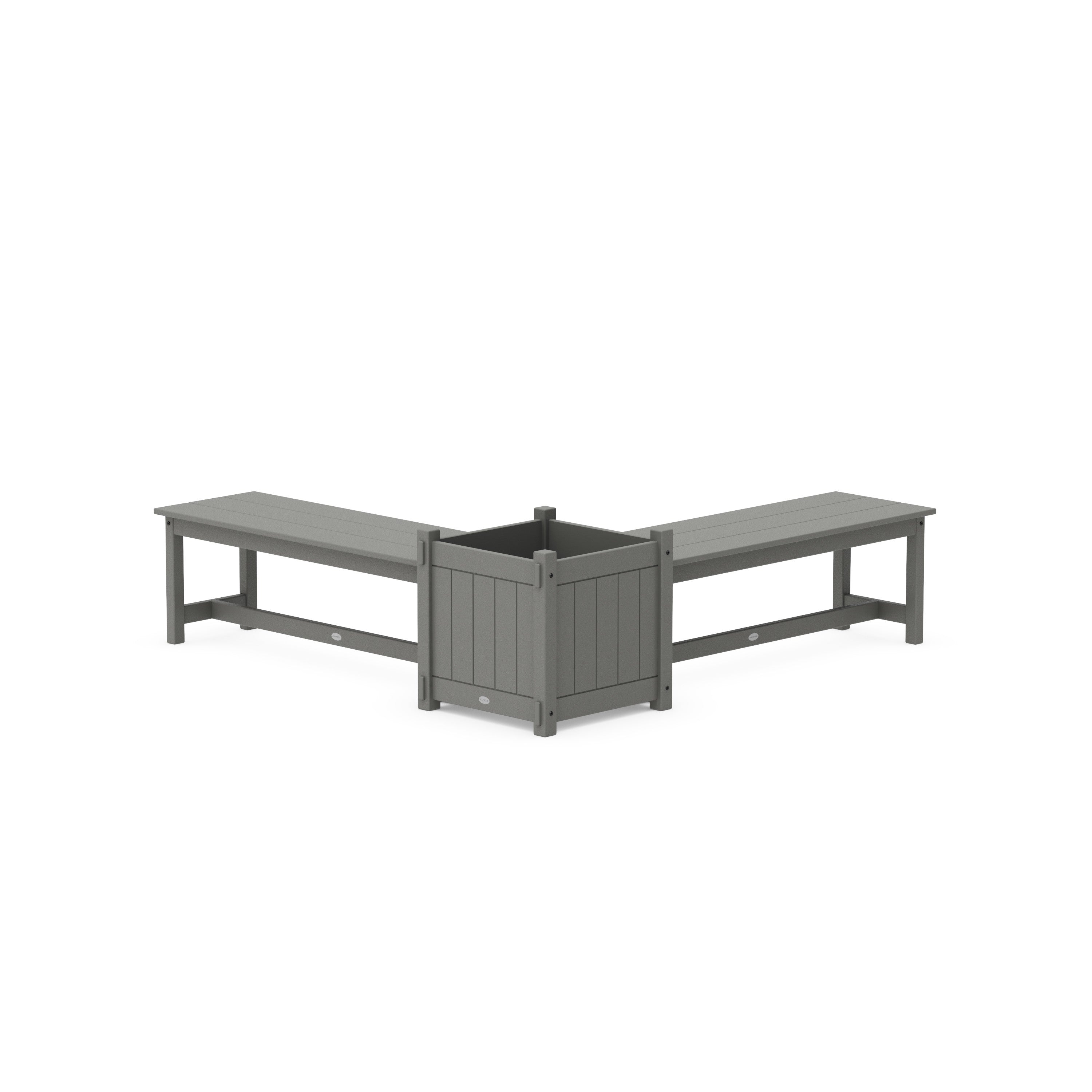 48" Vineyard L- Shaped Planter Bench Set- Large