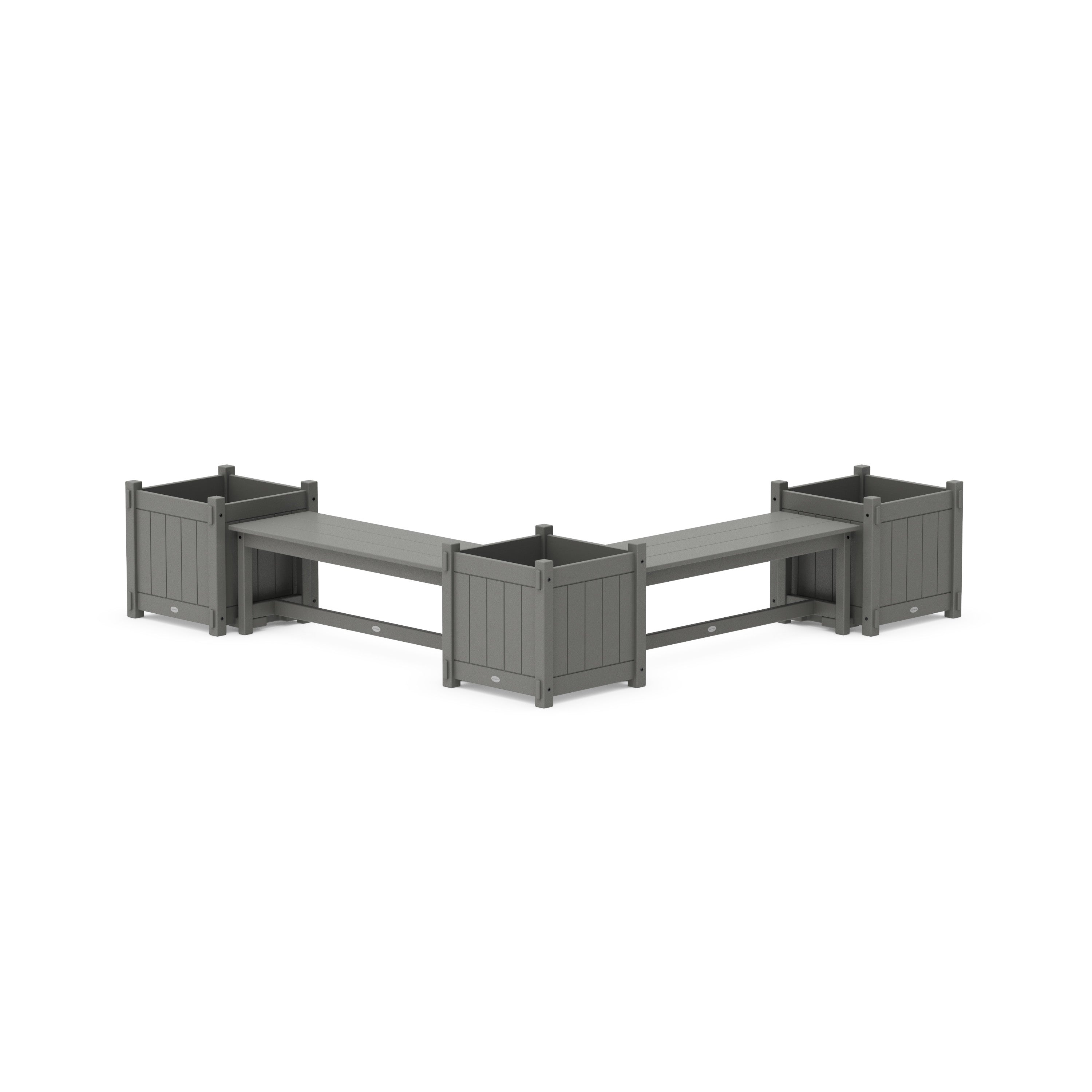 48" Vineyard L- Shaped Planter Bench Corner Set - Large