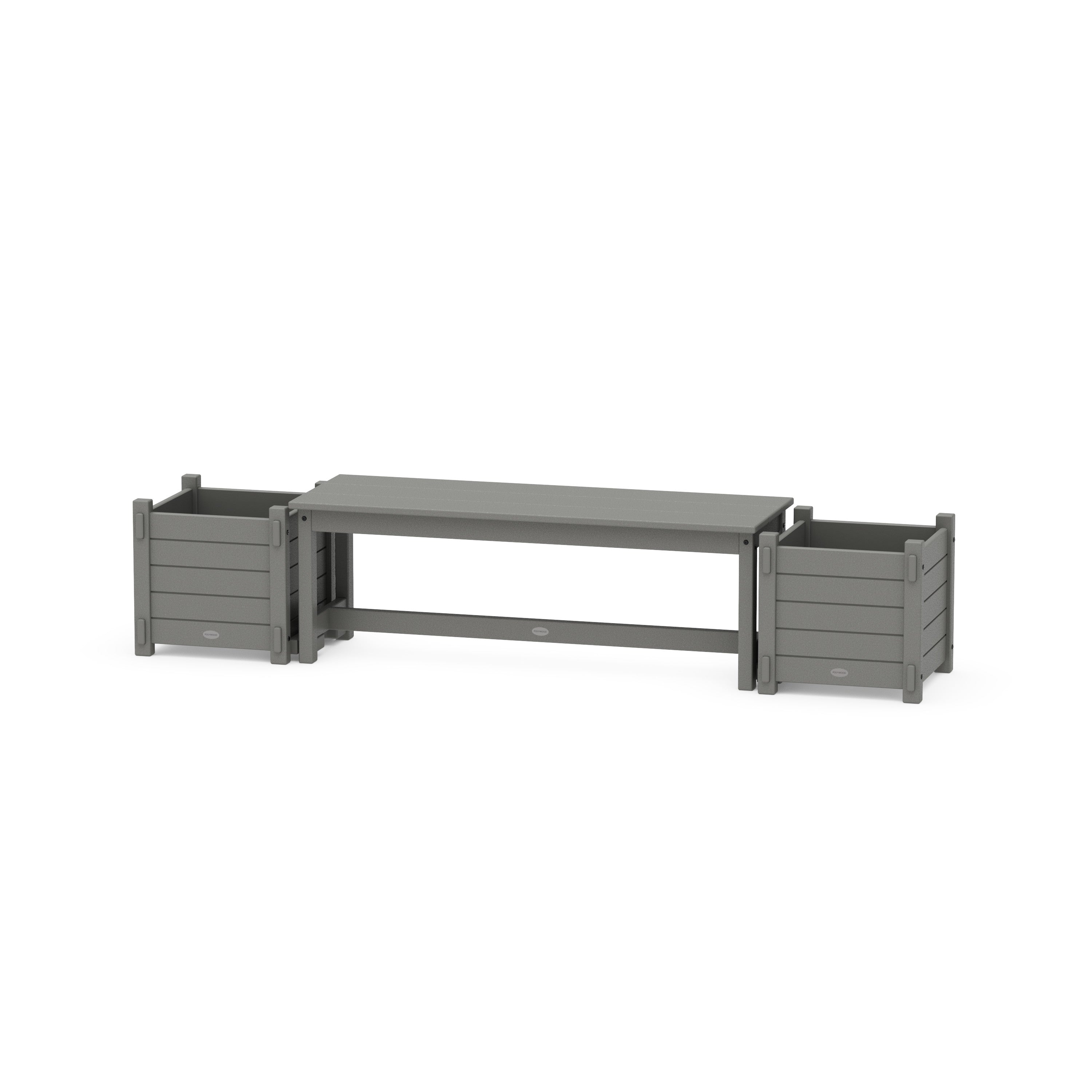 48" Nautical Straight Planter Bench Set