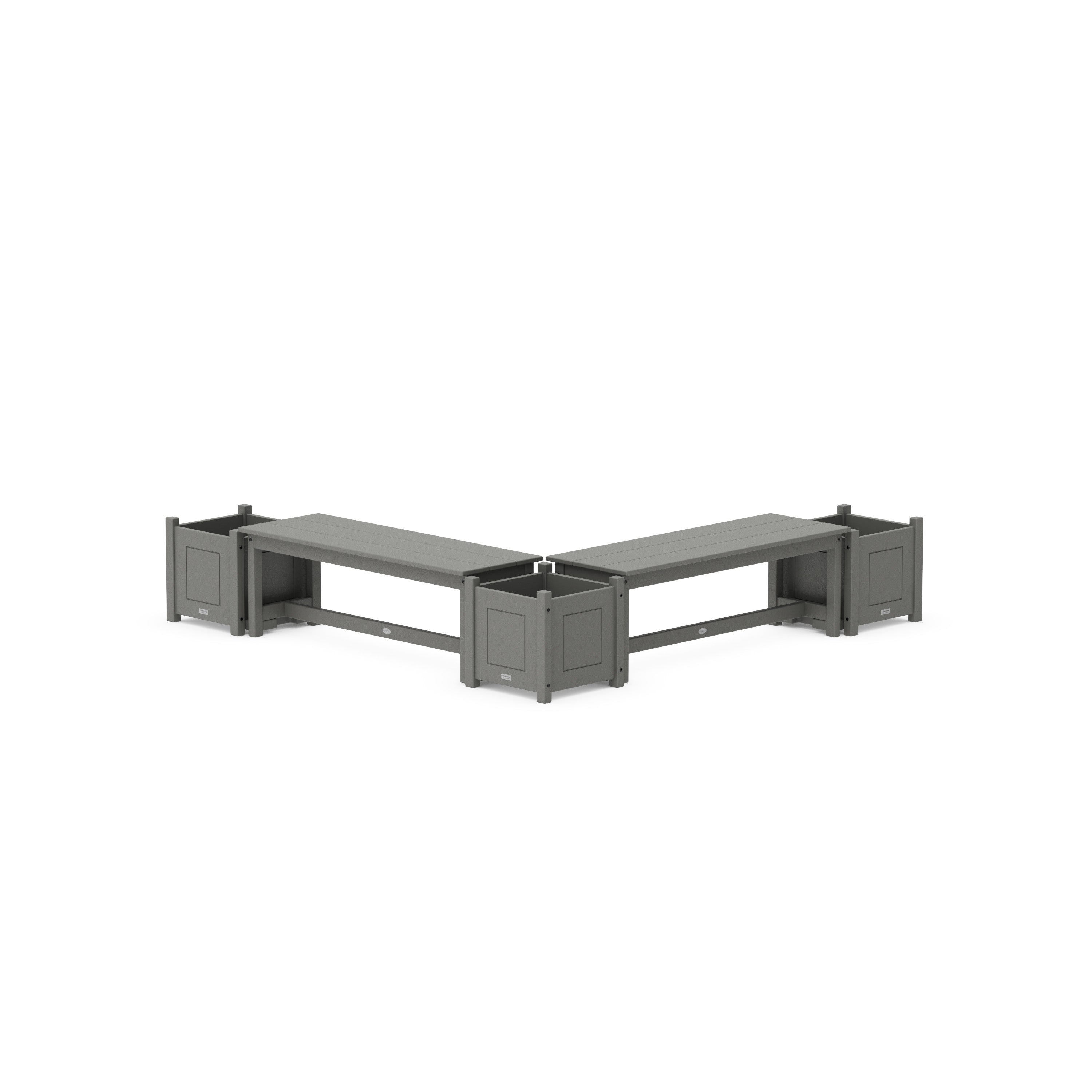48" Country Living L- Shaped Planter Bench Corner Set