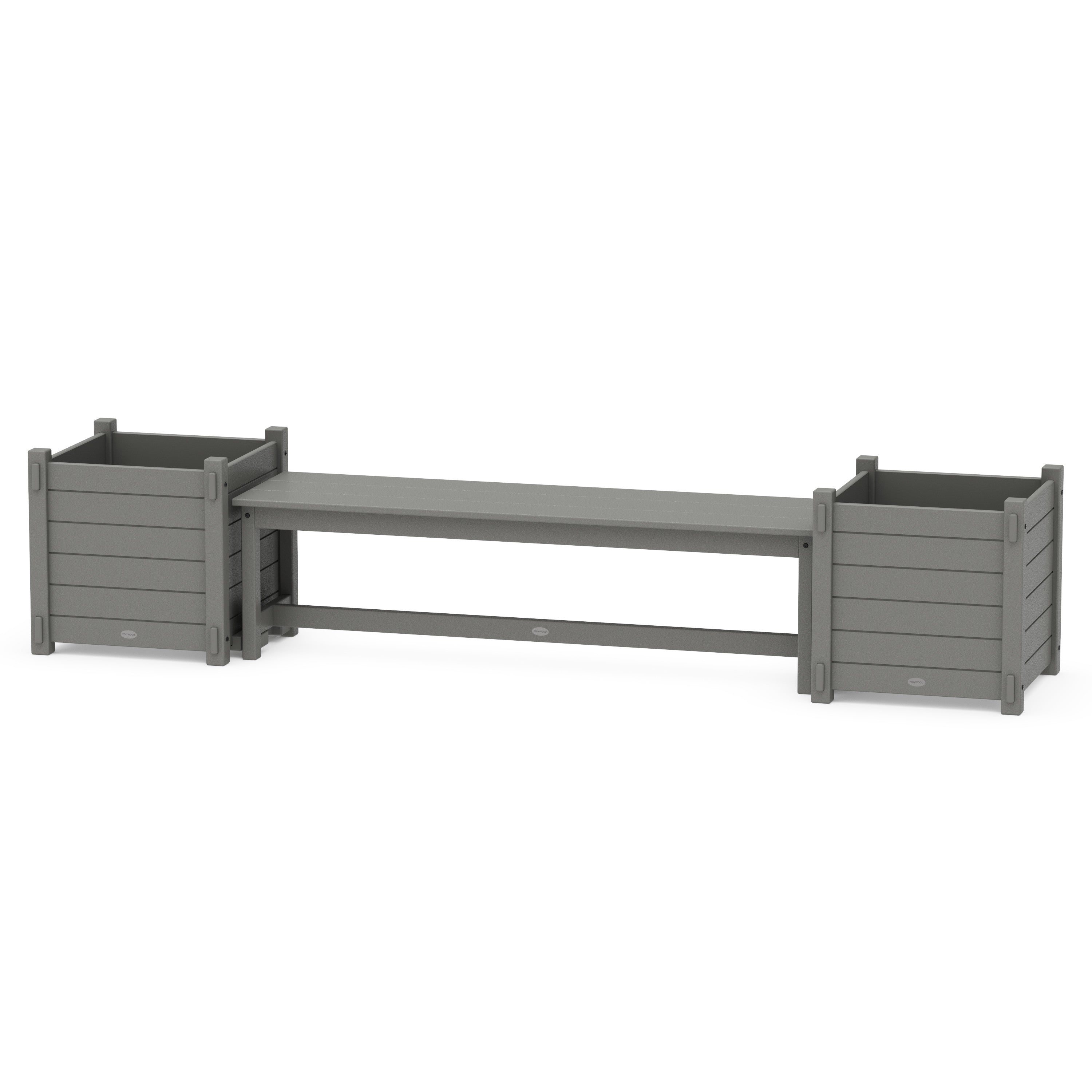 60" Nautical Straight Planter Bench Set - Large