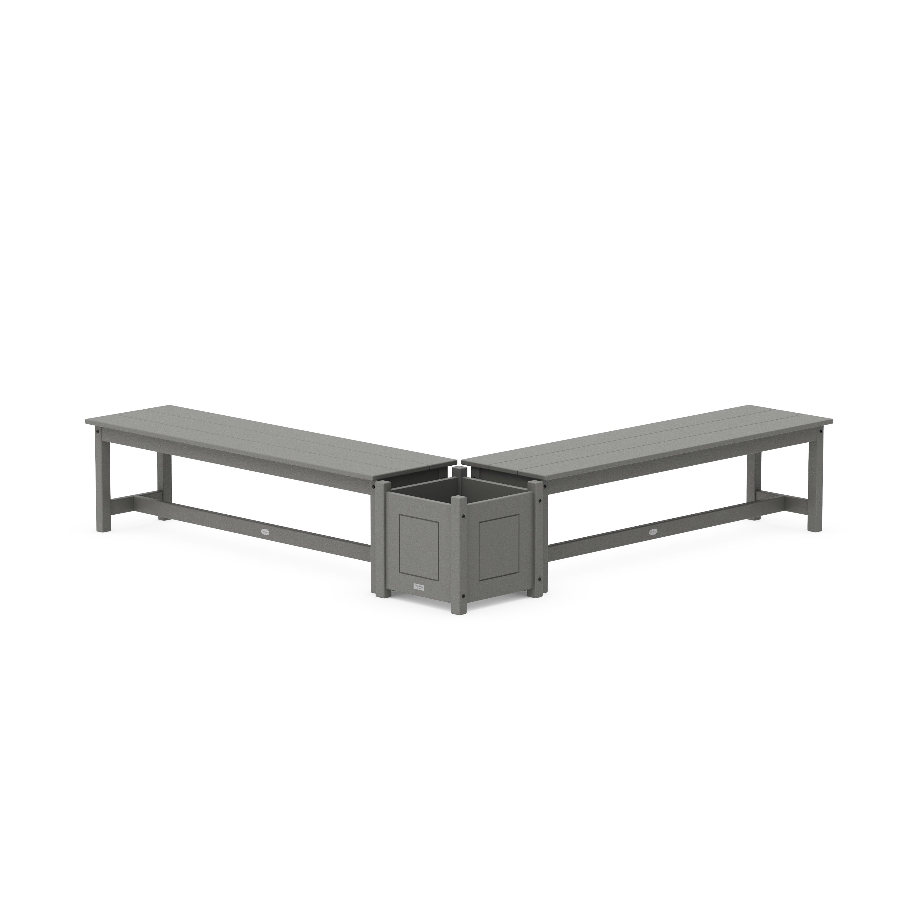 60" Country Living L- Shaped Planter Bench Set