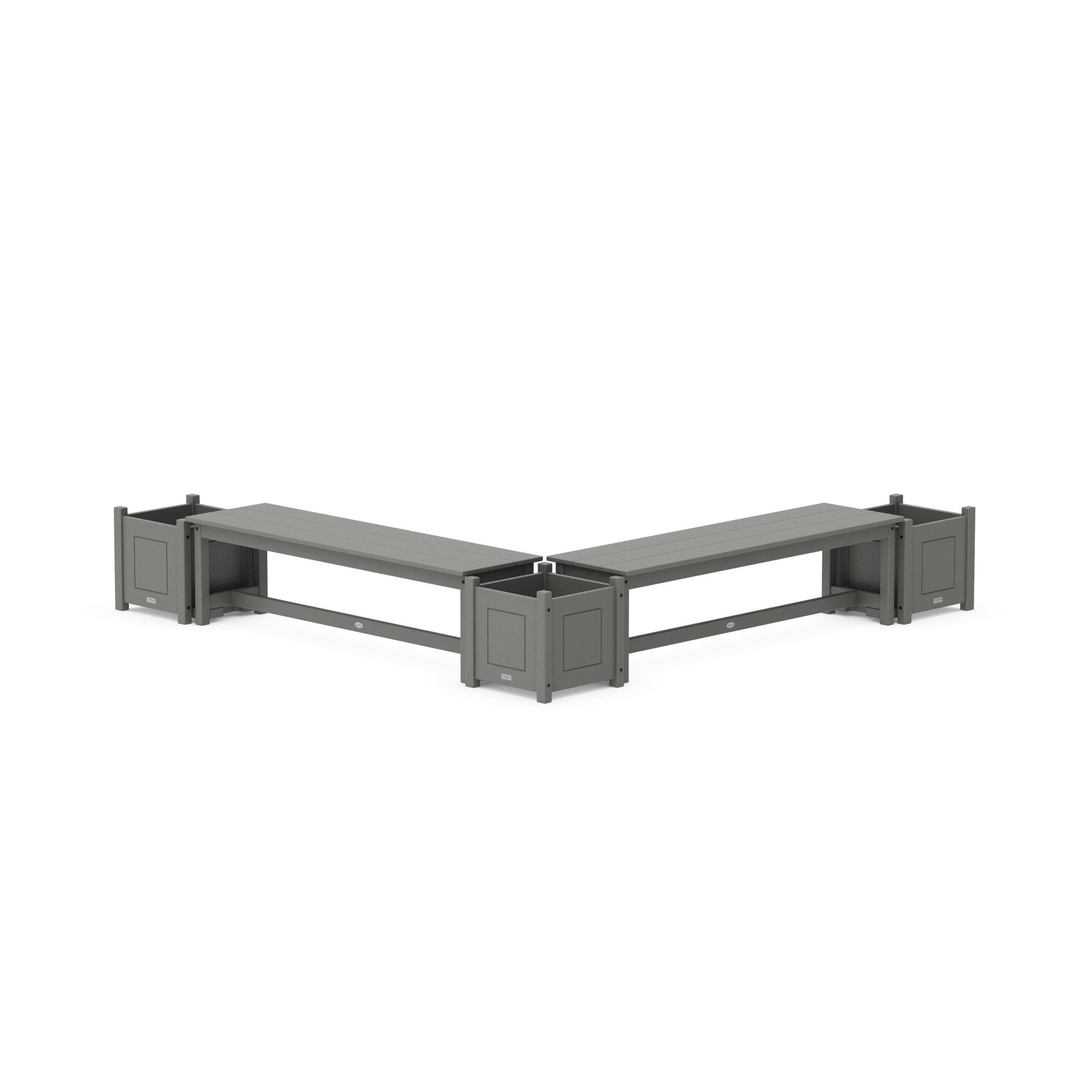 60" Country Living L- Shaped Planter Bench Corner Set