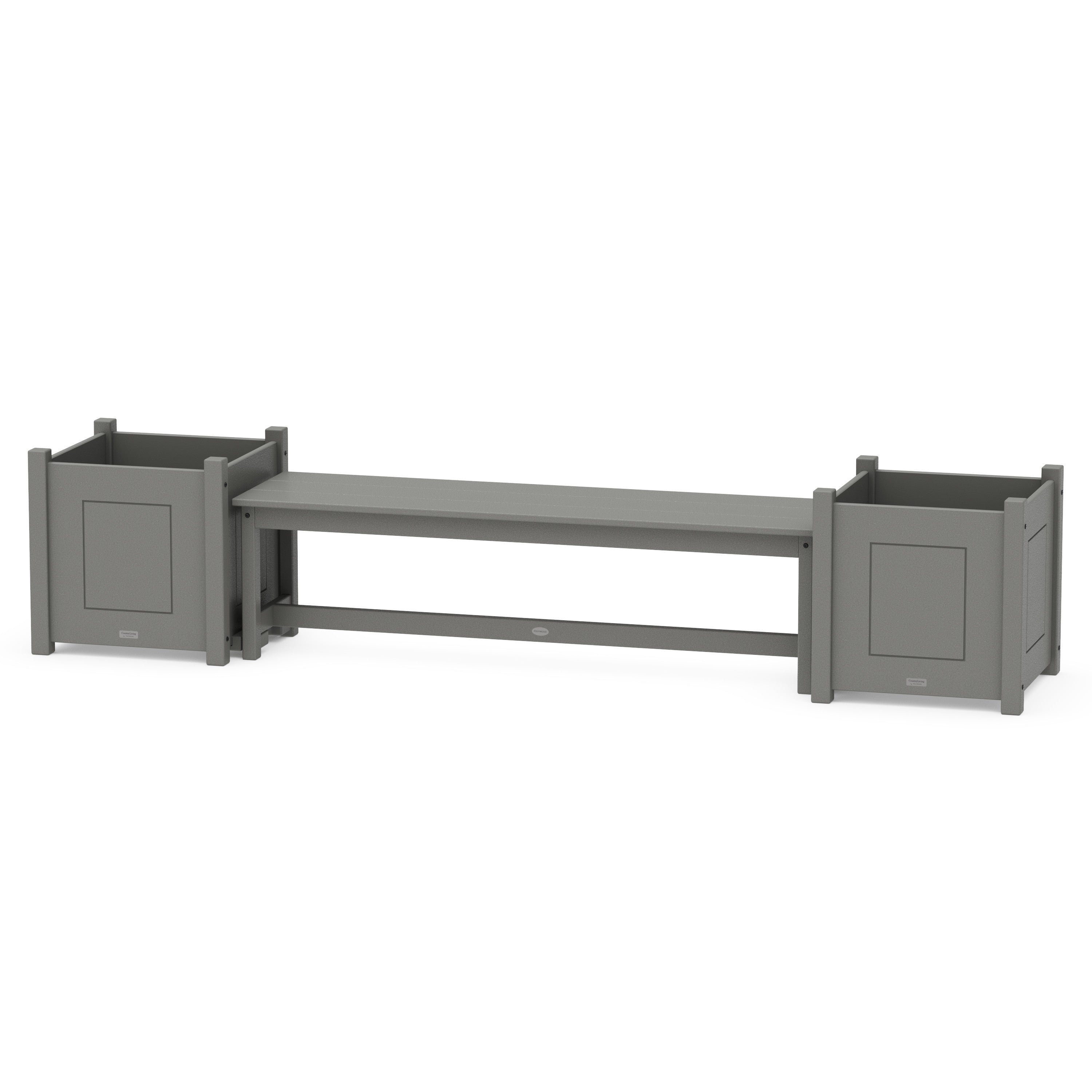 60" Country Living Straight Planter Bench Set - Large