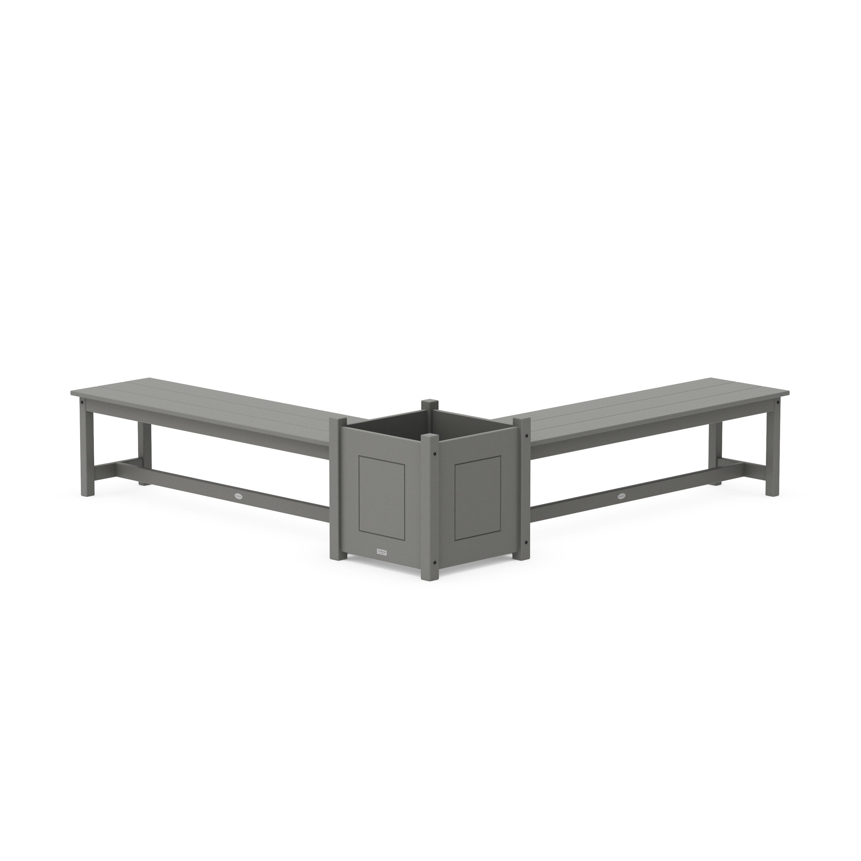 60" Country Living L- Shaped Planter Bench Set- Large