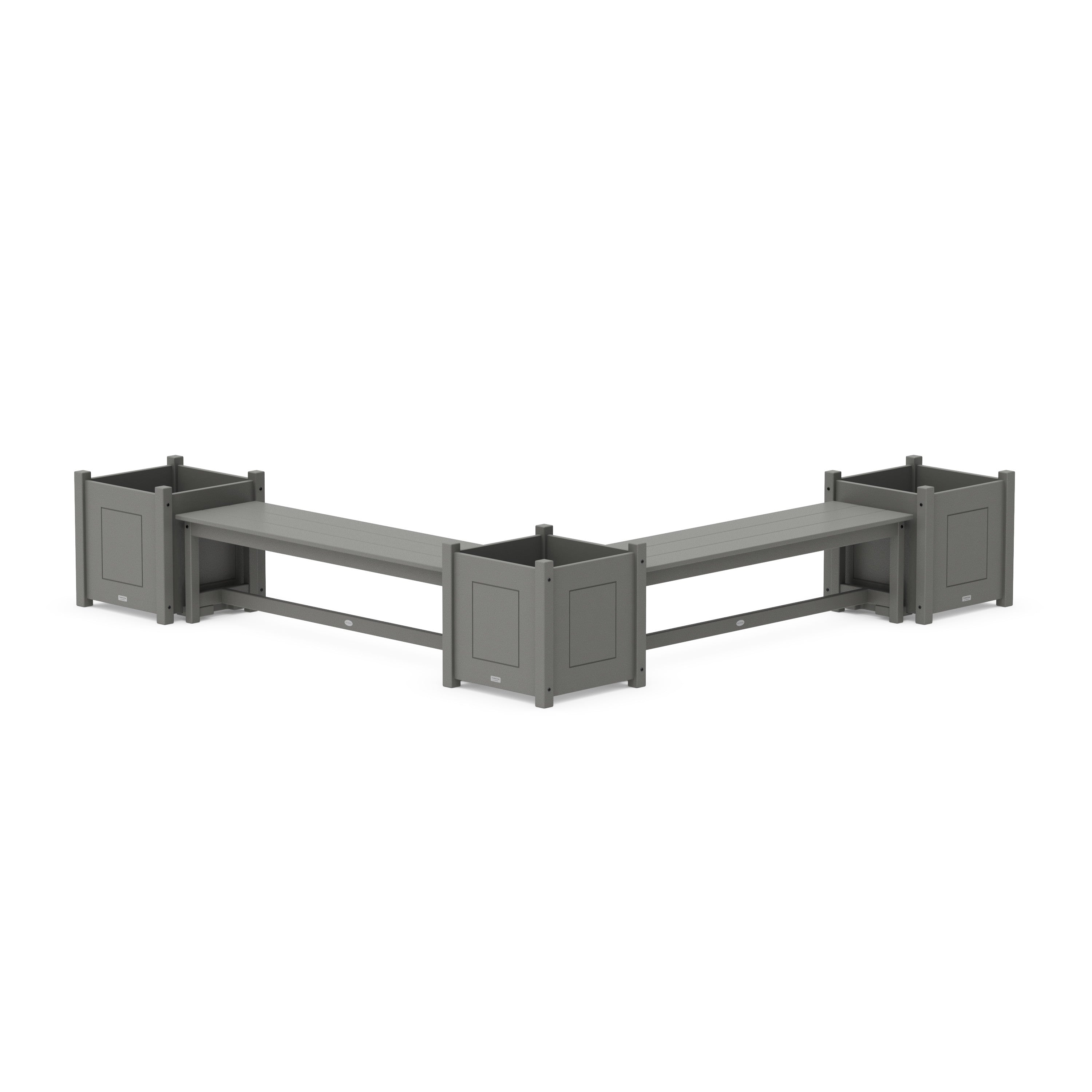 60" Country Living L- Shaped Planter Bench Corner Set - Large