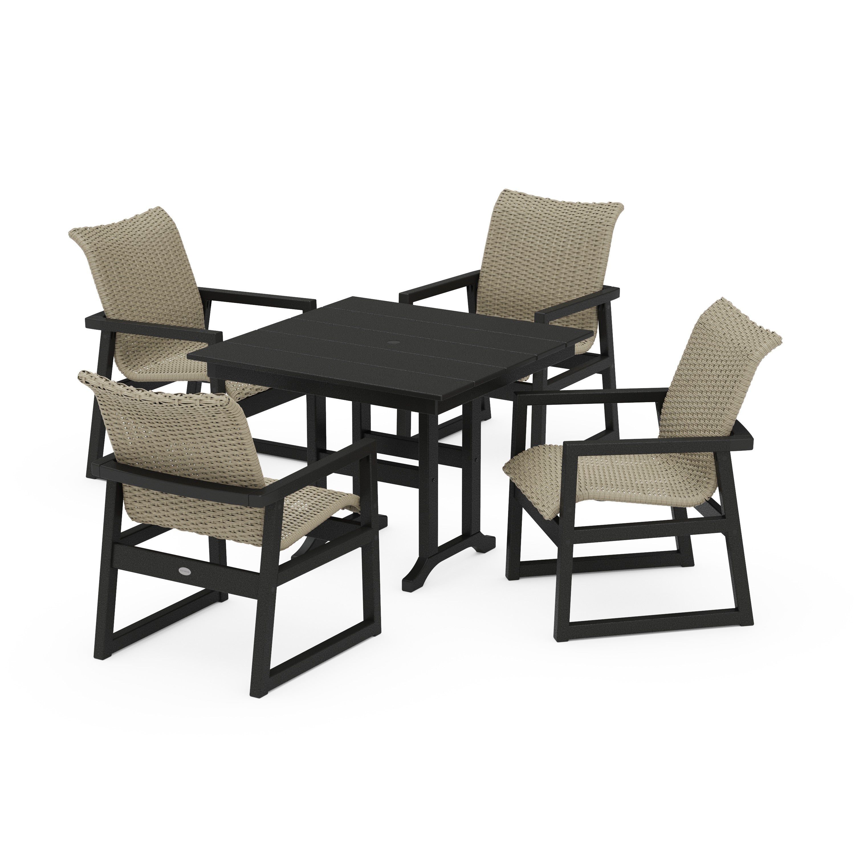 EDGE Woven 5-Piece Farmhouse Dining Set