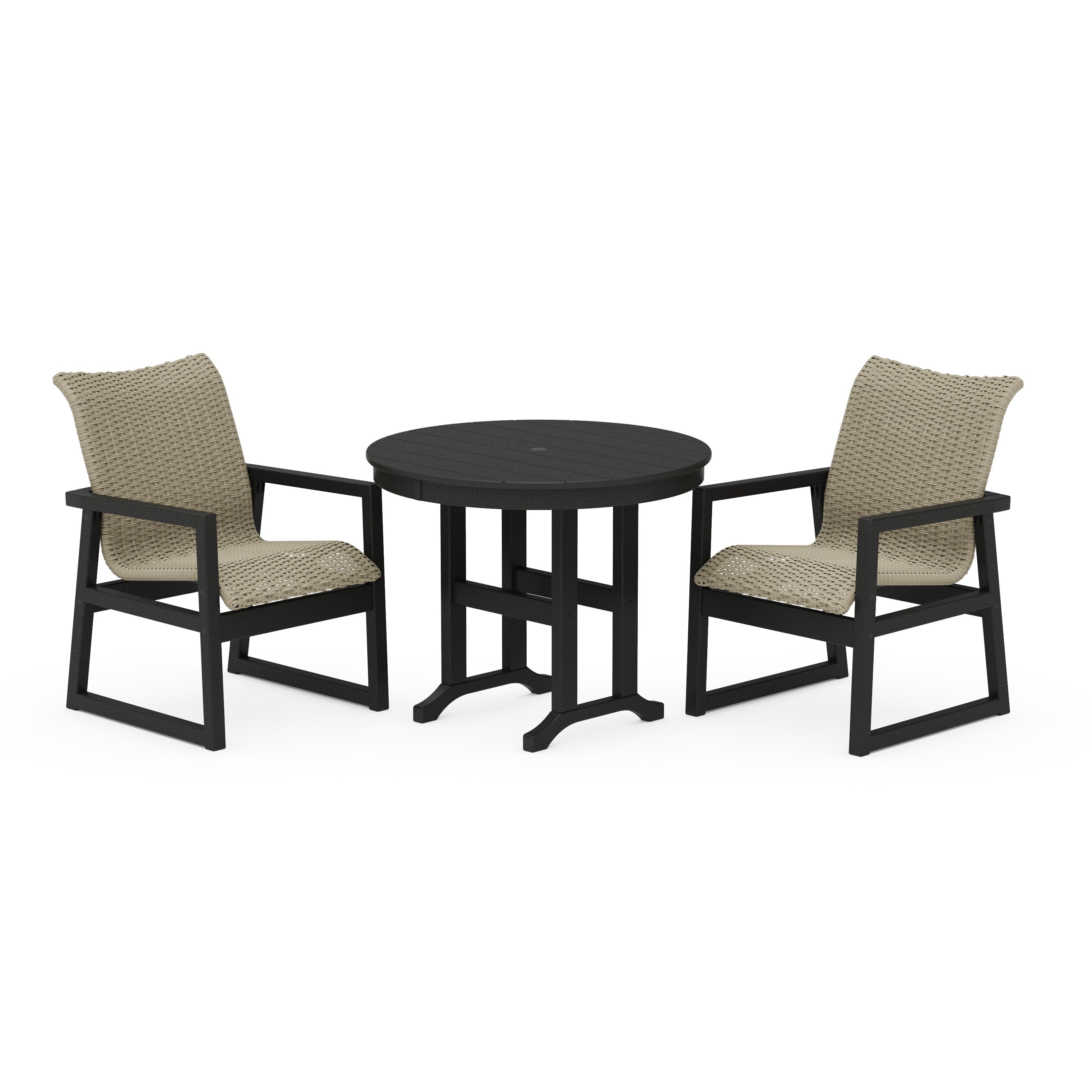 EDGE Woven 3-Piece Farmhouse Dining Set