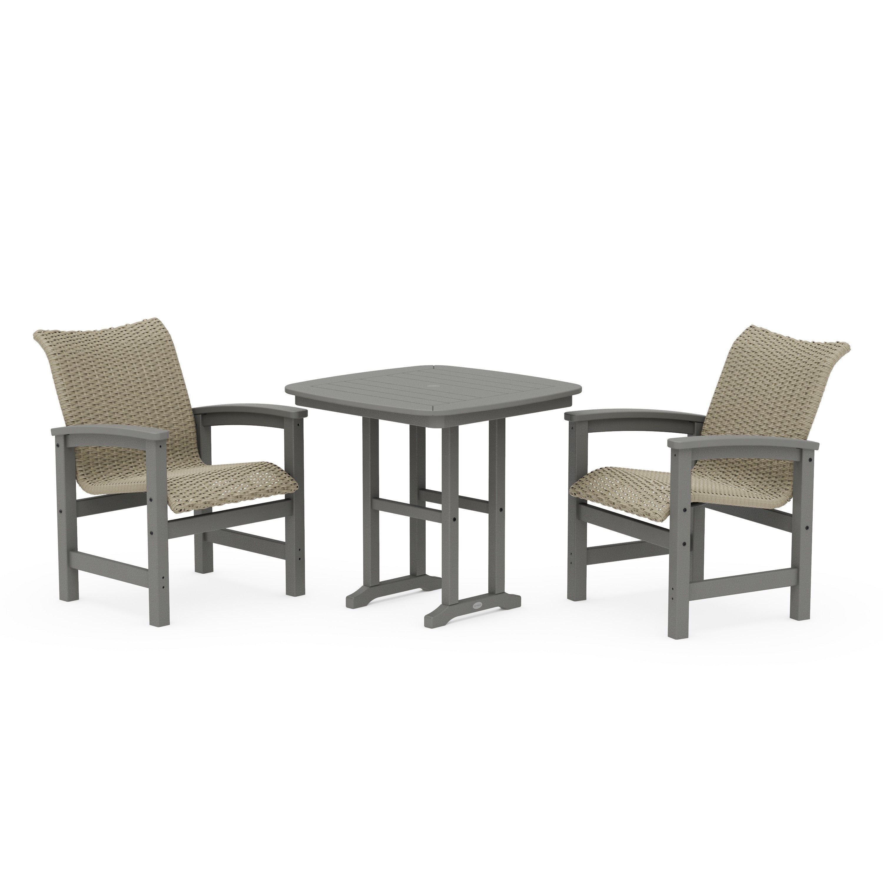 POLYWOOD® Coastal Woven 3-Piece Dining Set