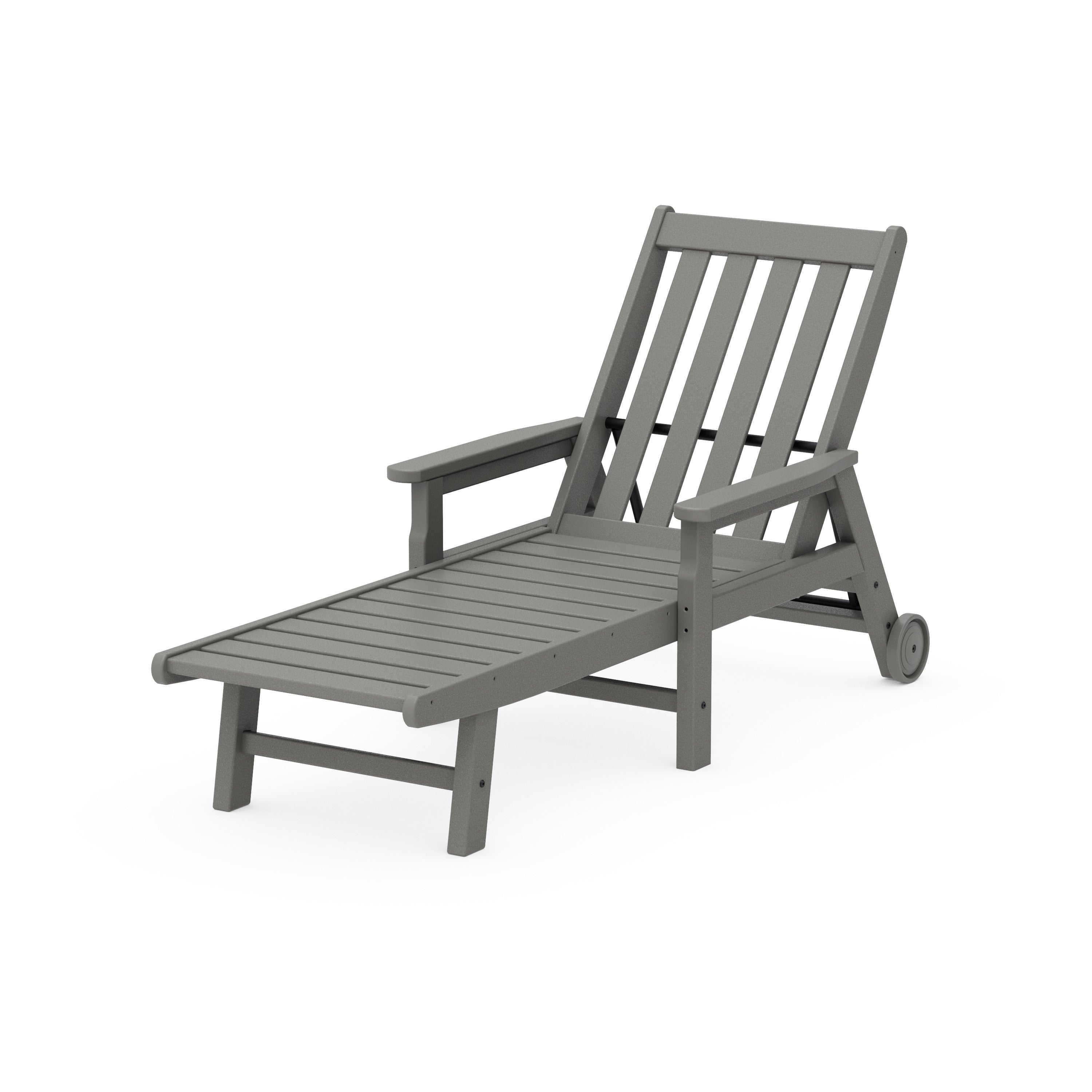 POLYWOOD® Vineyard Chaise with Arms and Wheels