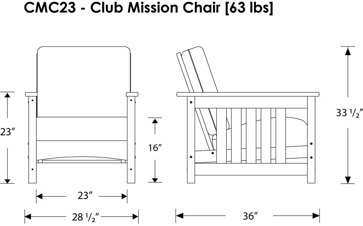 POLYWOOD® 4 Piece Outdoor Living Patio Set