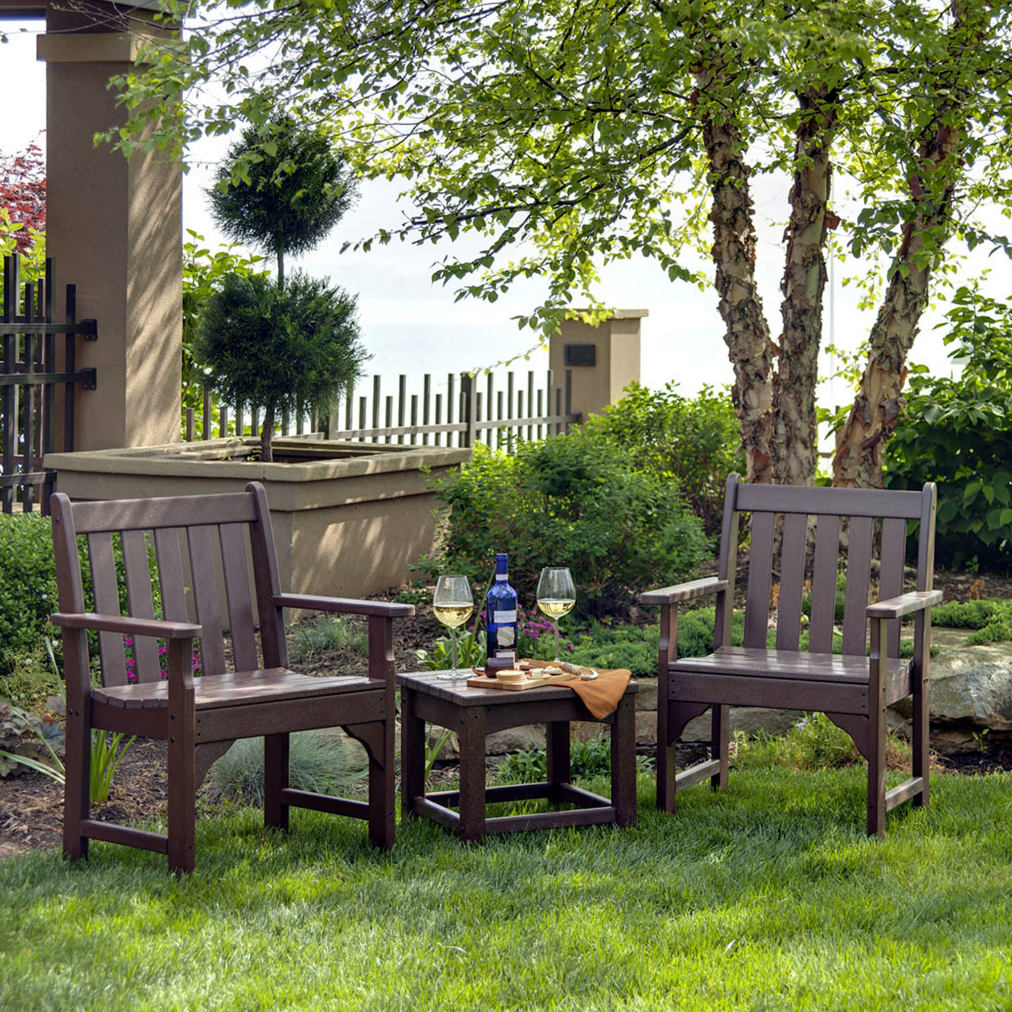 POLYWOOD® Vineyard 3-Piece Garden Chair Set