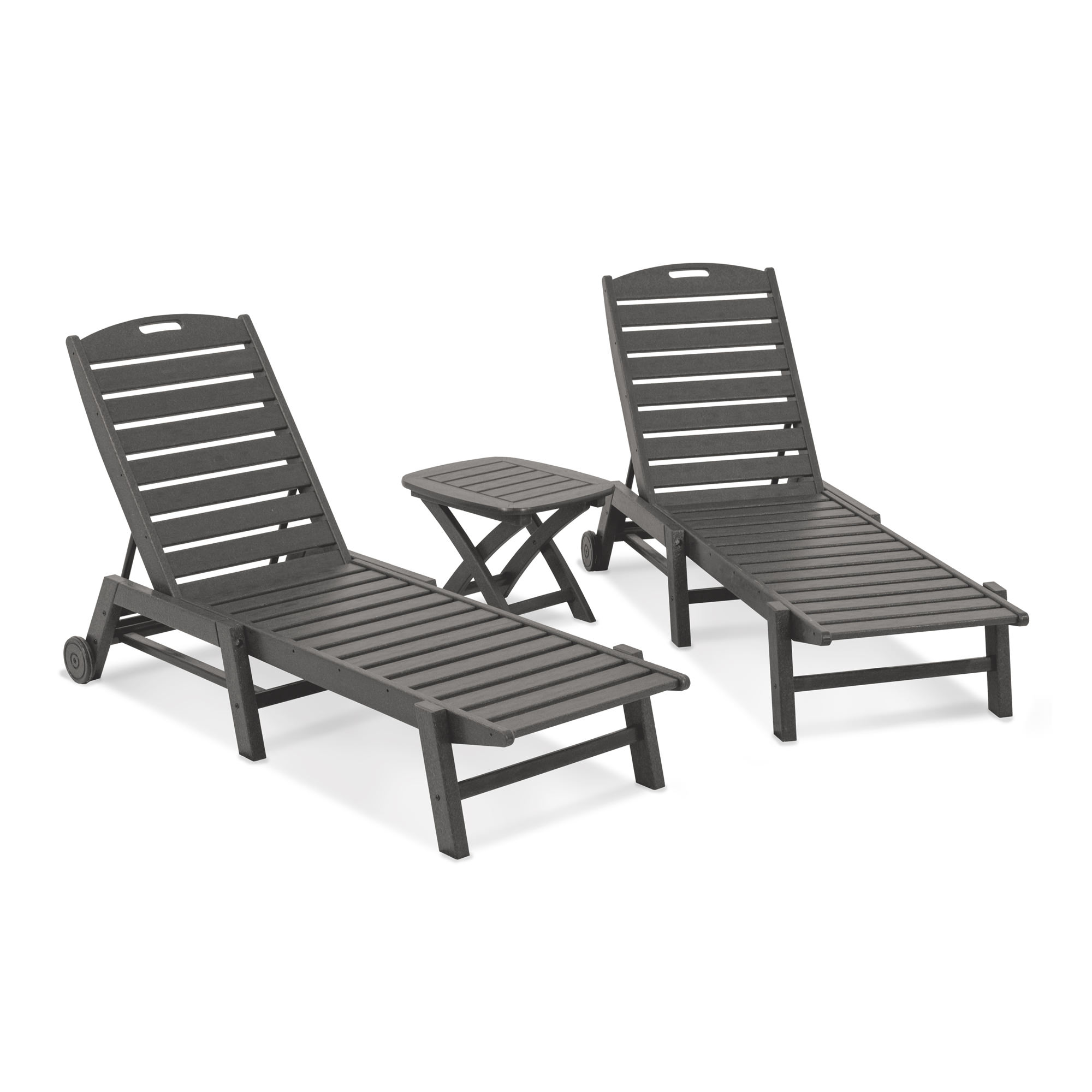 POLYWOOD® Nautical 3-Piece Chaise Set