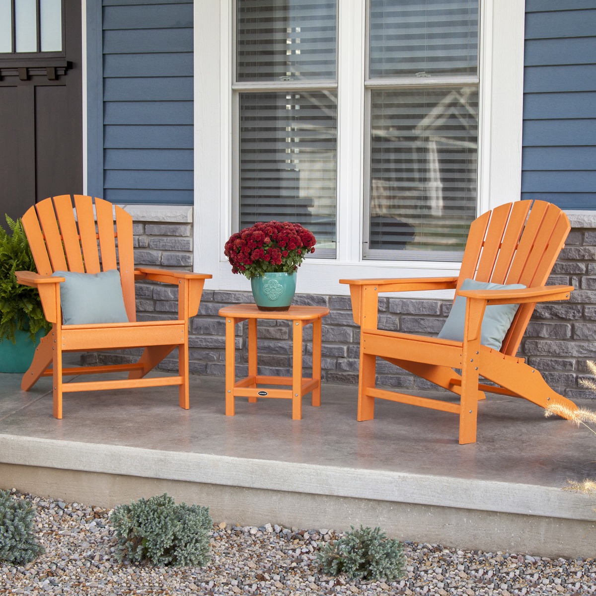 POLYWOOD South Beach Adirondack Conversation Set