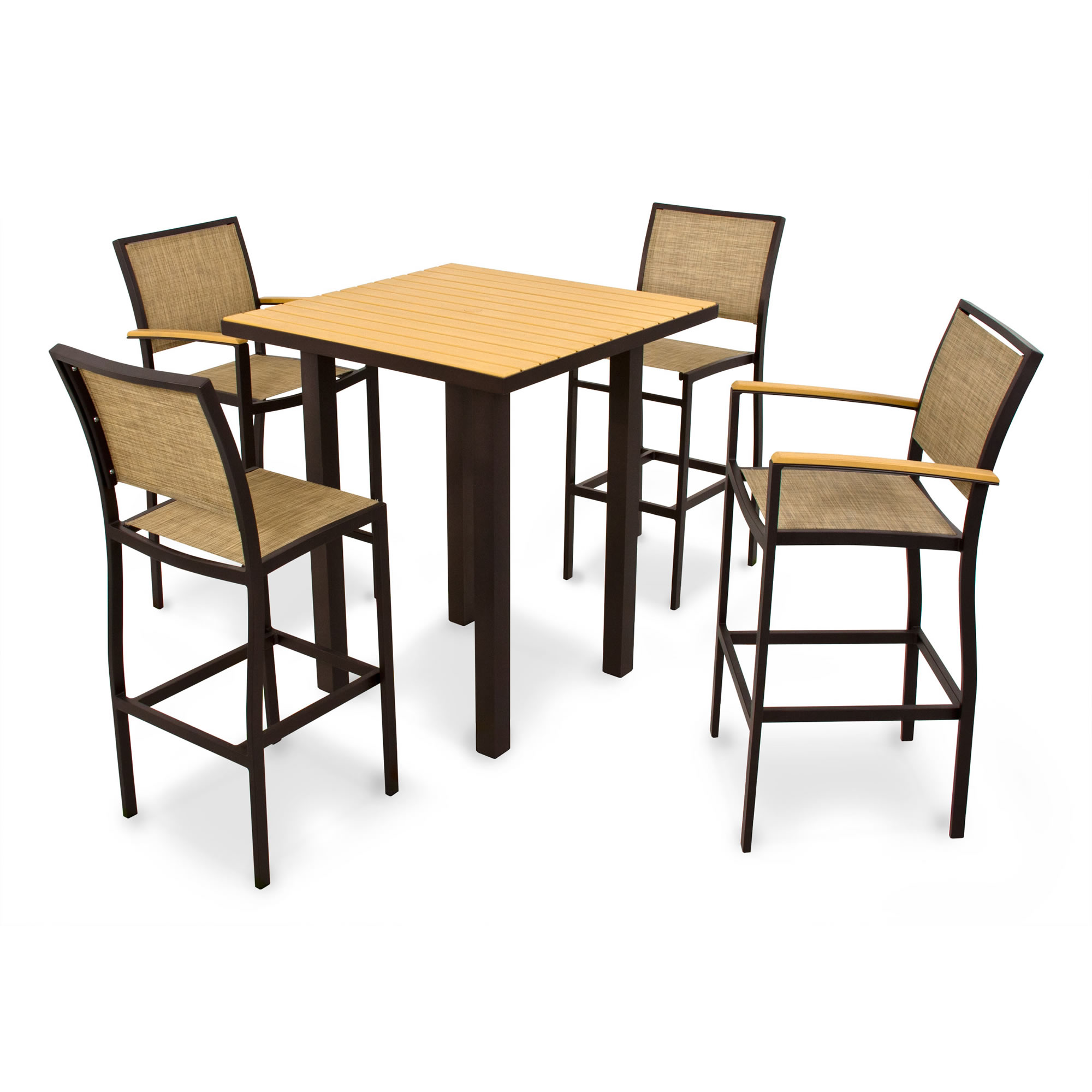  Plastique Table with Burlap Sling