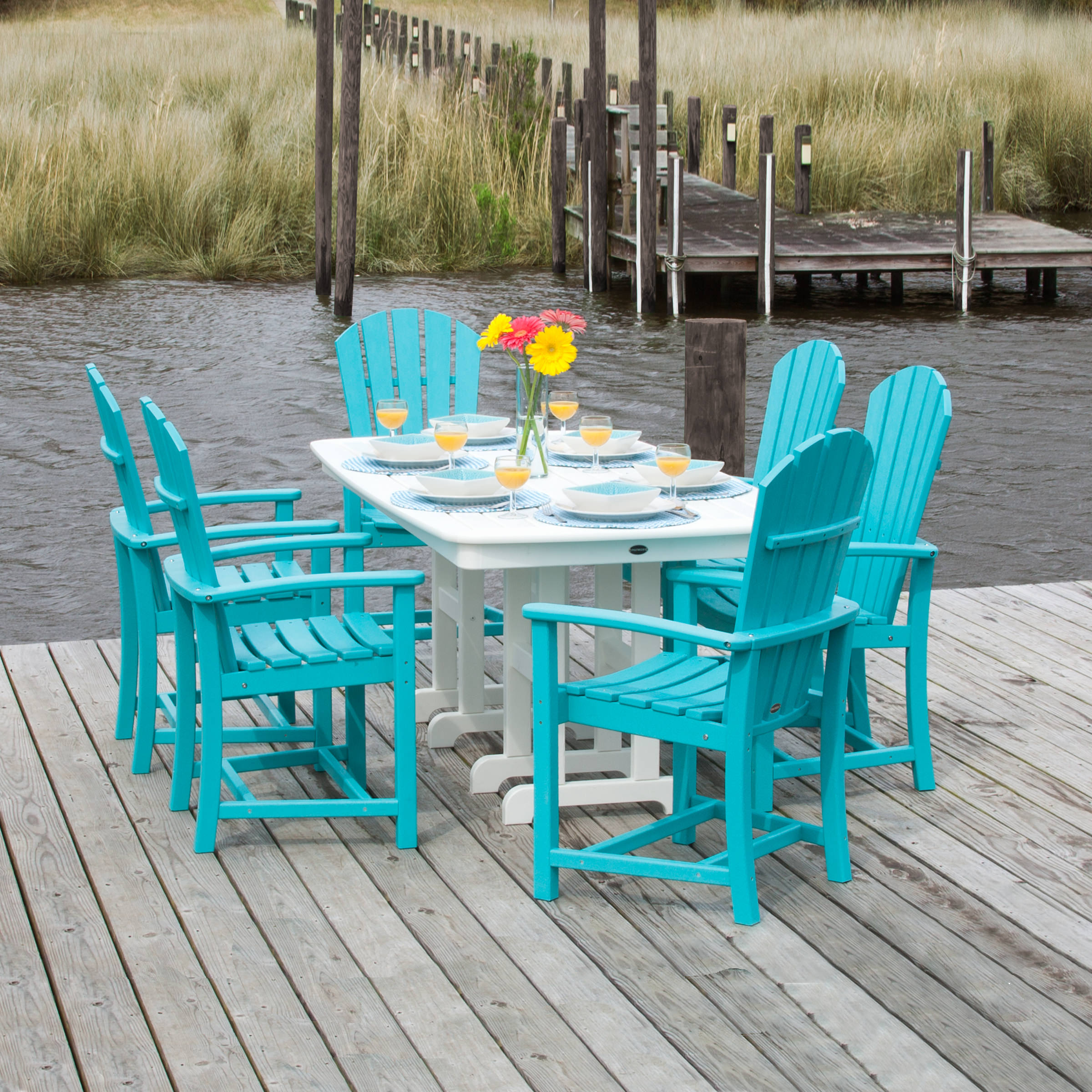 POLYWOOD Palm Coast 7 Piece Dining Set
