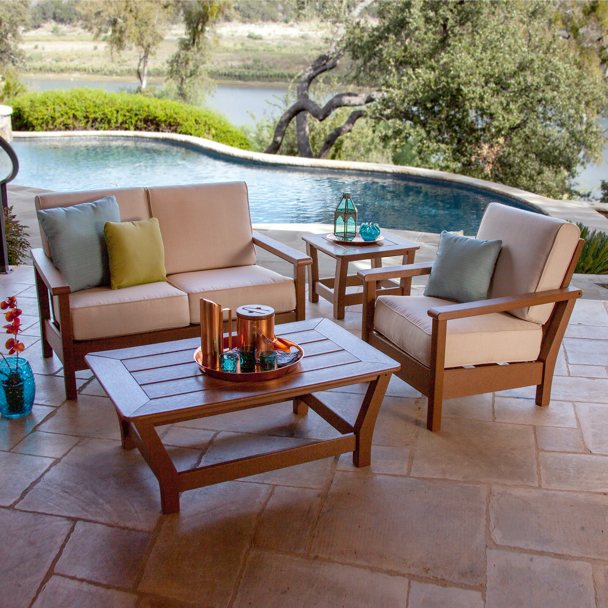 POLYWOOD® Harbour 4-Piece Deep Seating Set