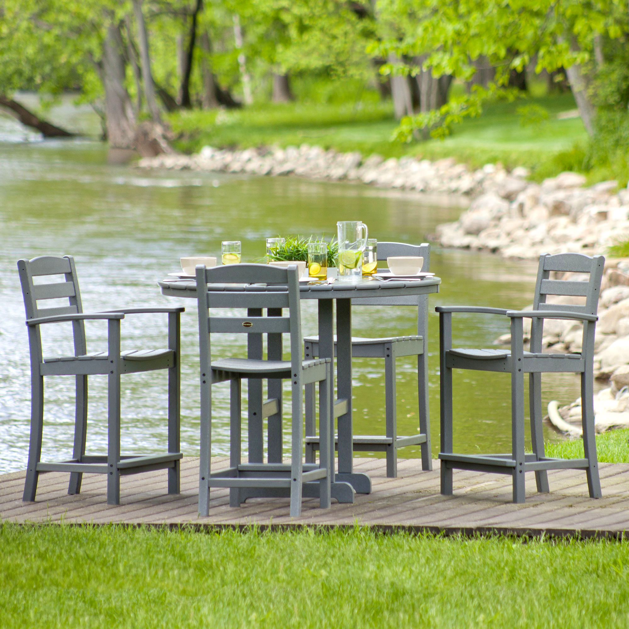 POLYWOOD® La Casa 5-Piece Counter Dining Set