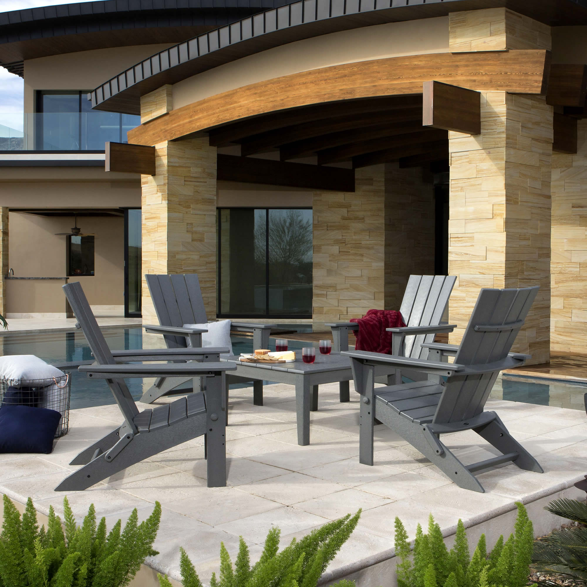 POLYWOOD® Quattro 5-Piece Conversation Set