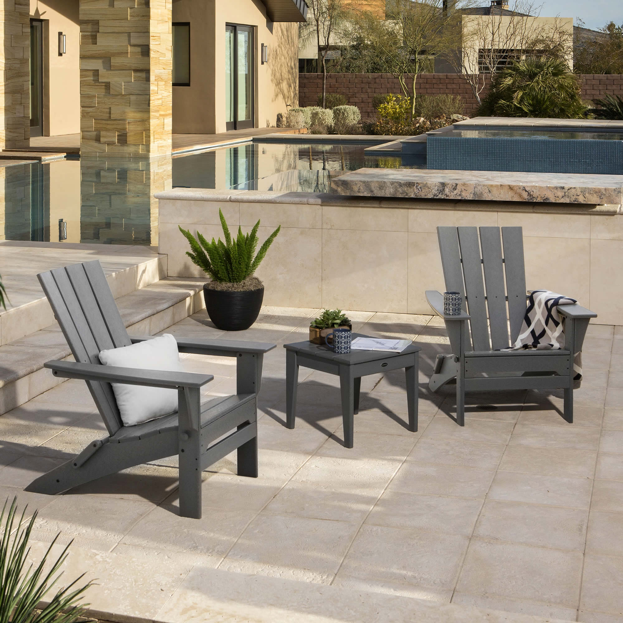 POLYWOOD® Quattro 3-Piece Adirondack Set