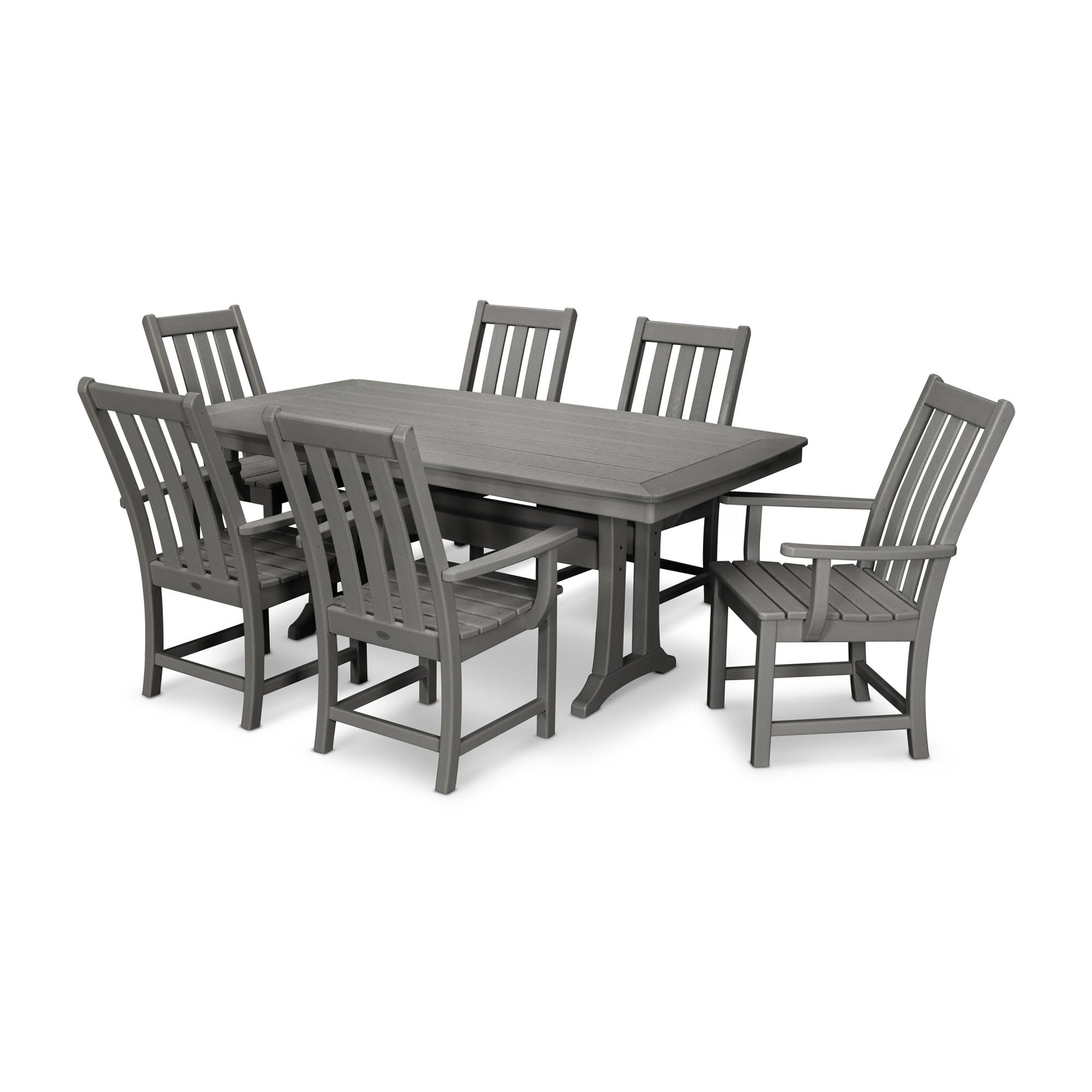 POLYWOOD® Vineyard 7-Piece Arm Chair Dining Set