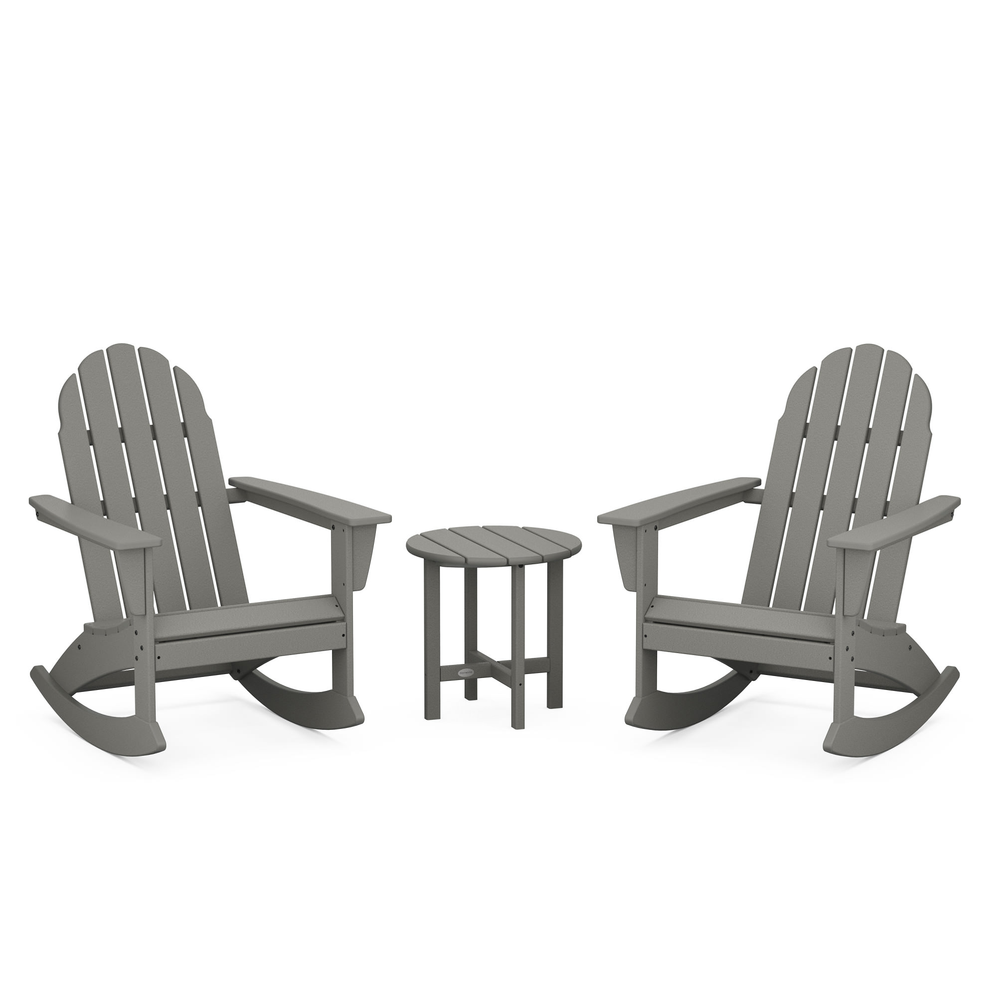 POLYWOOD® Vineyard 3-Piece Adirondack Rocking Chair Set