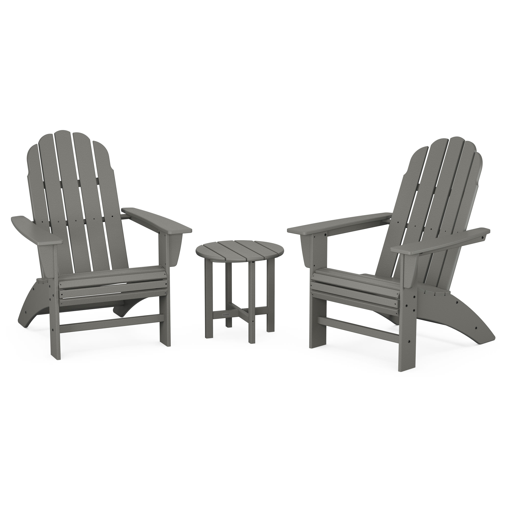 POLYWOOD® Vineyard 3-Piece Curveback Adirondack Set