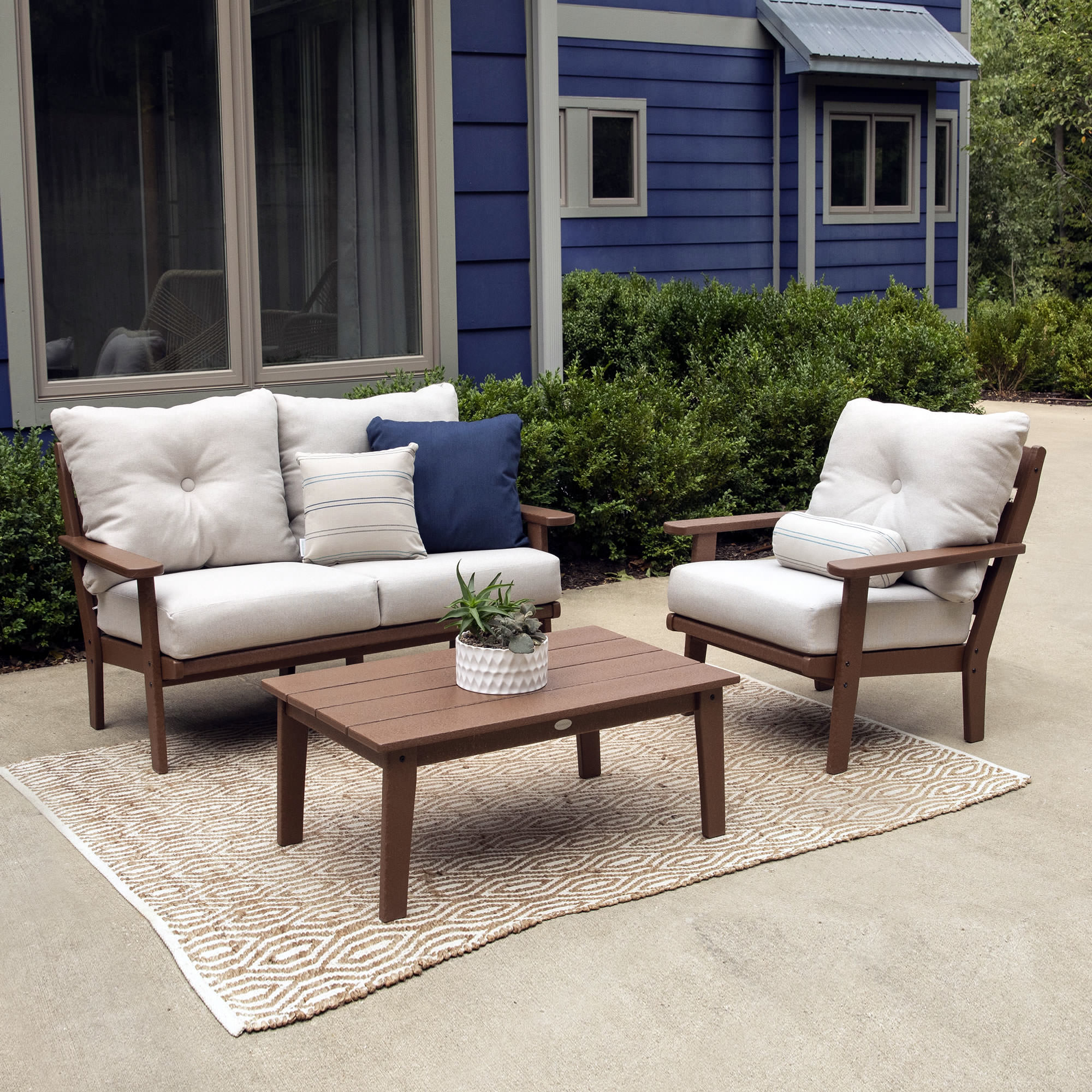 POLYWOOD® Lakeside 3-Piece Deep Seating Set