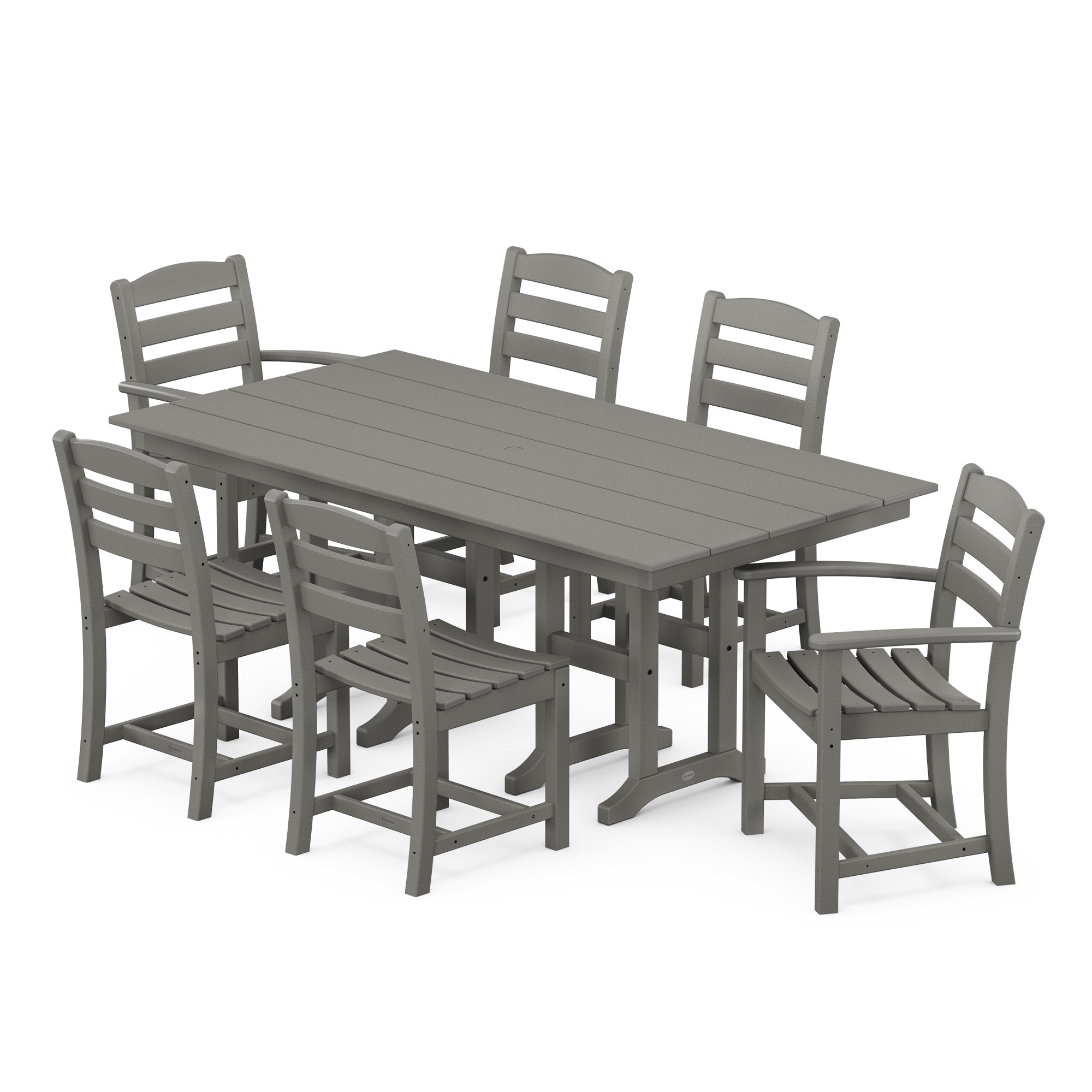 POLYWOOD® La Casa Cafe 7-Piece Farmhouse Dining Set