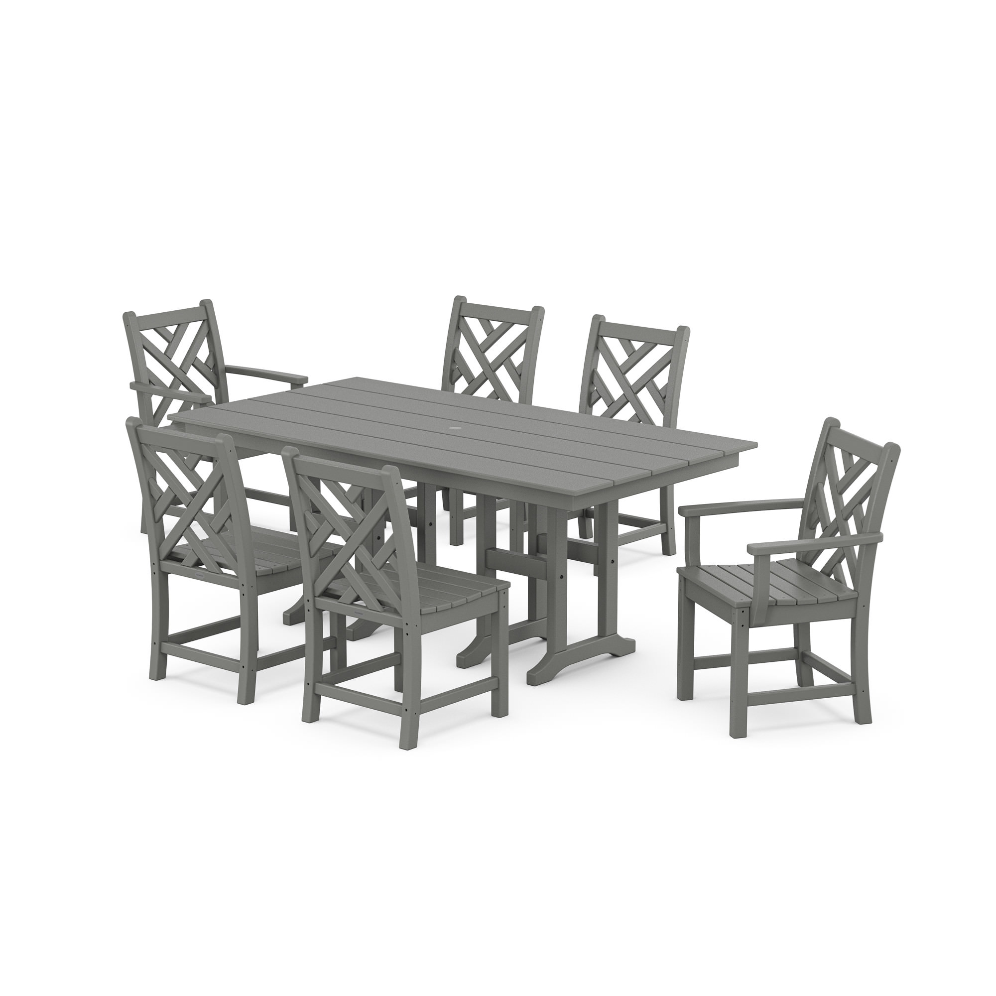 POLYWOOD® Chippendale 7-Piece Farmhouse Dining Set