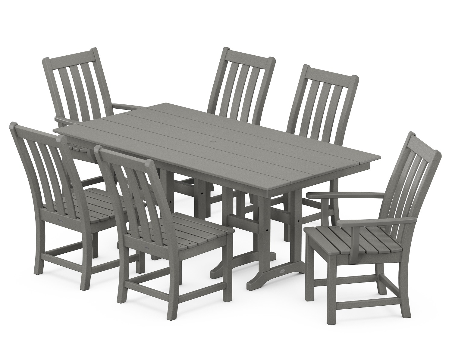 POLYWOOD® Vineyard 7 Pc Farmhouse Dining Set