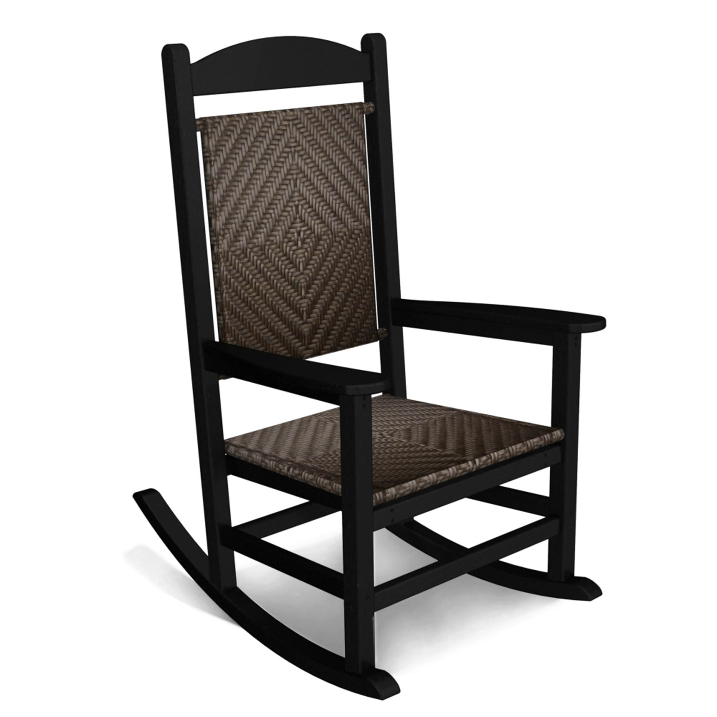 POLYWOOD Presidential Rocker with Woven Seat and Back