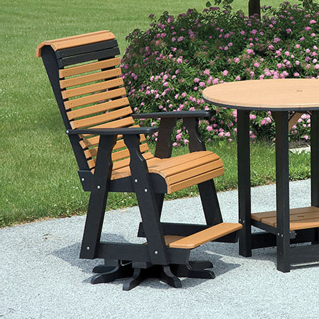 Amish Craft Poly Rollback Pub Swivel Chair