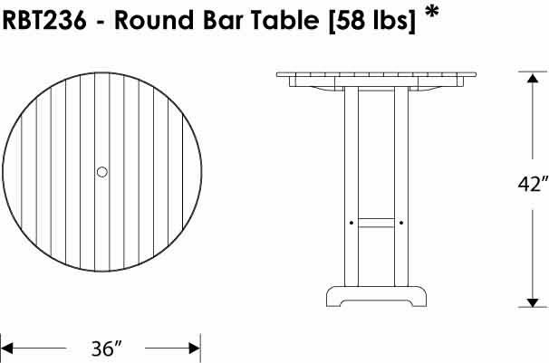 POLYWOOD® Classic Adirondack Bar Set