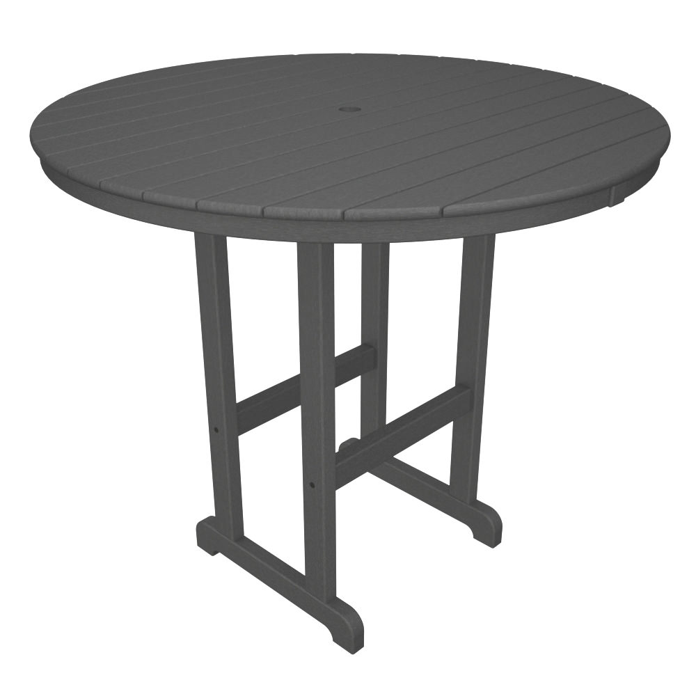 POLYWOOD 48in Round Farmhouse Bar Table