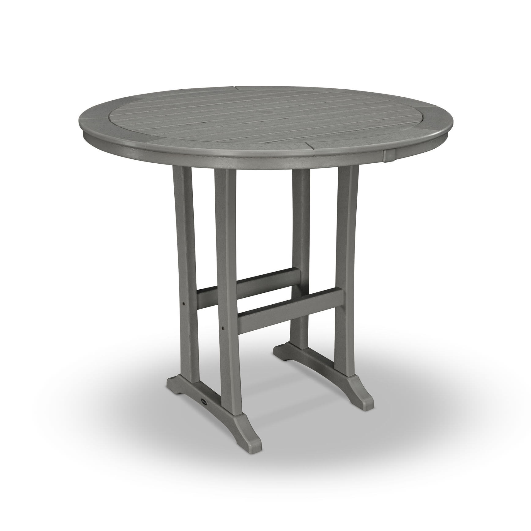 POLYWOOD® Nautical Trestle 48in Round Bar Table