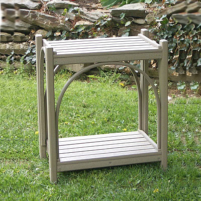 Recycled Poly Lumber Bent Accent Table