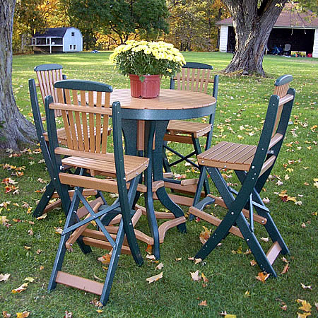 Recycled Poly Pub Table with Chairs