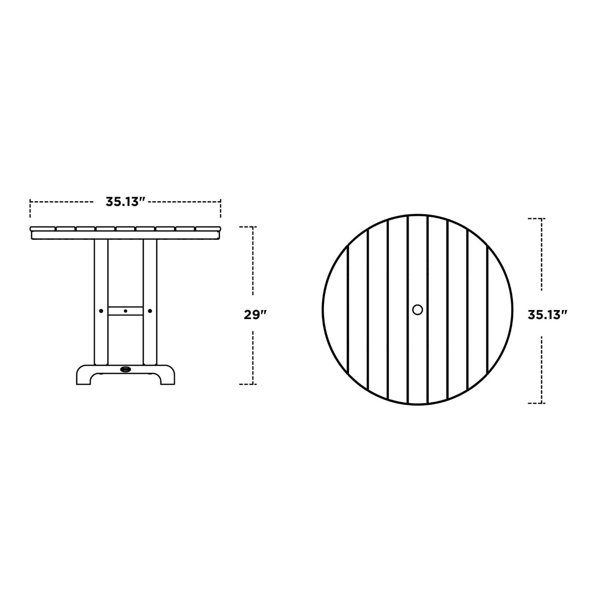 POLYWOOD Round 36 In Dining Table