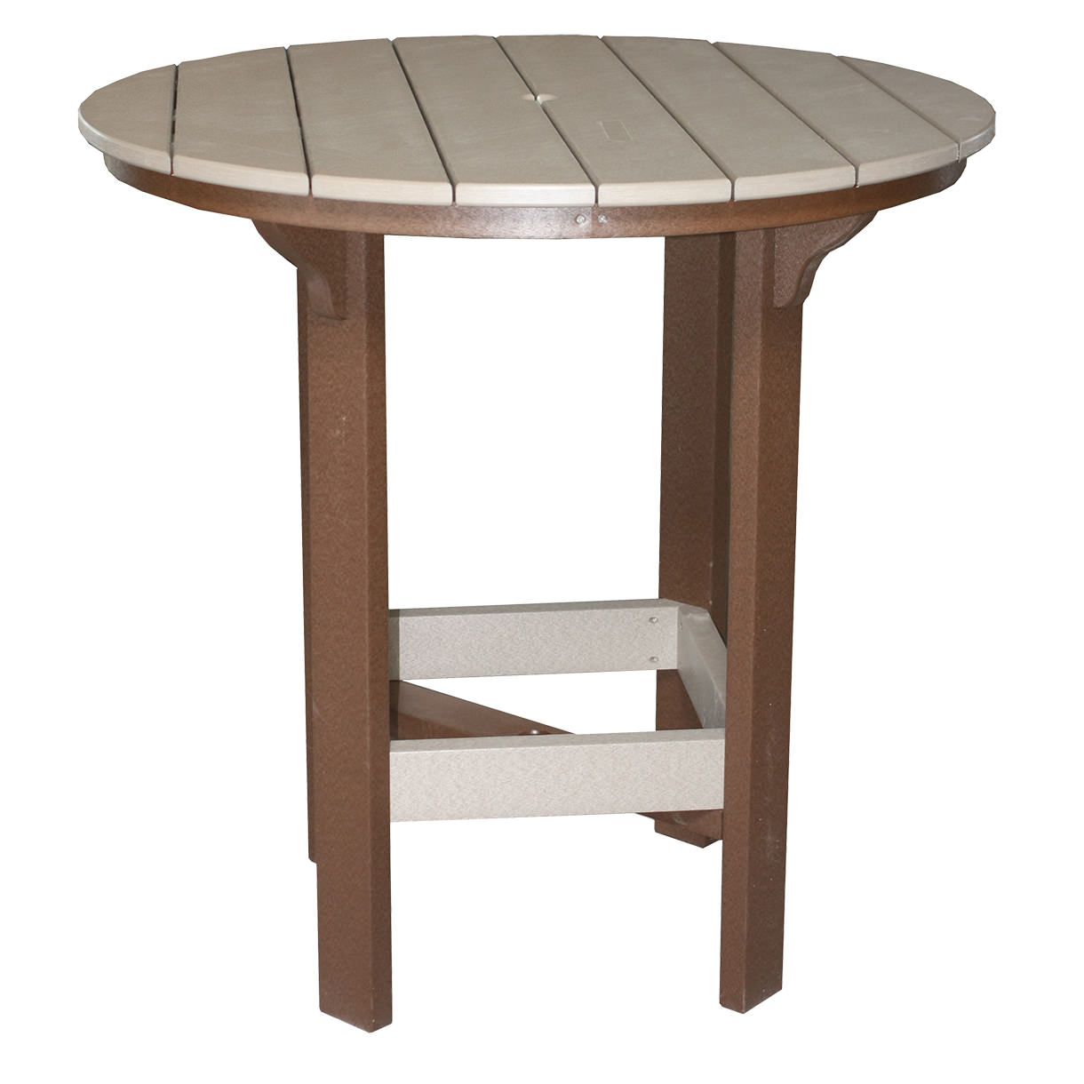 Amish Poly 42in Round Bar Table
