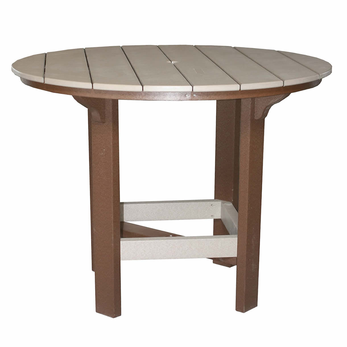 Amish Poly 60in Round Bar Table
