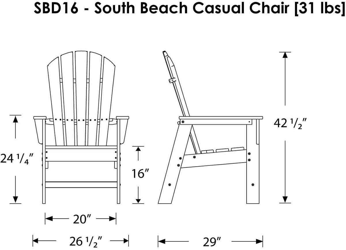 POLYWOOD® South Beach Chairs & Ottomans Set