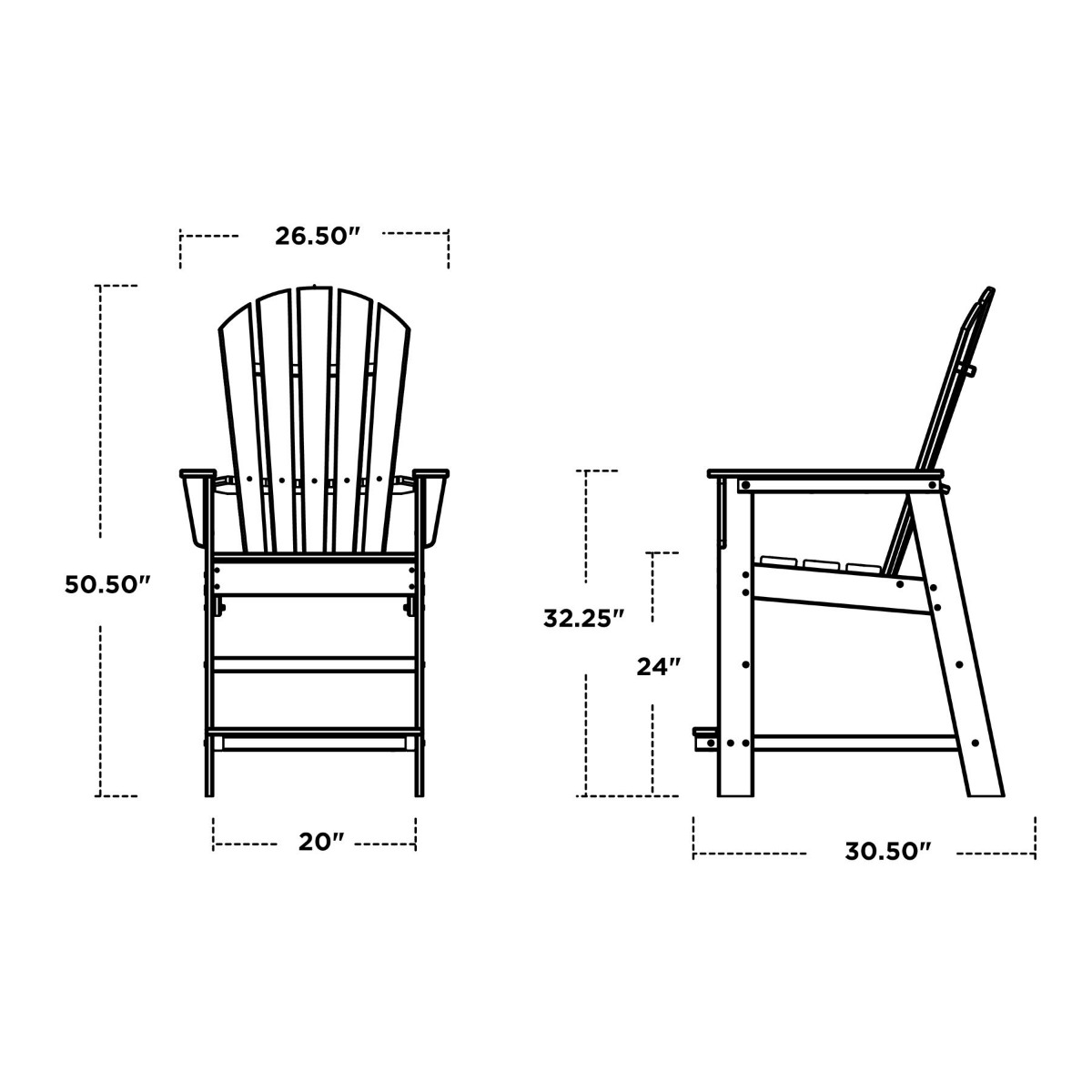 POLYWOOD South Beach Counter Dining Set