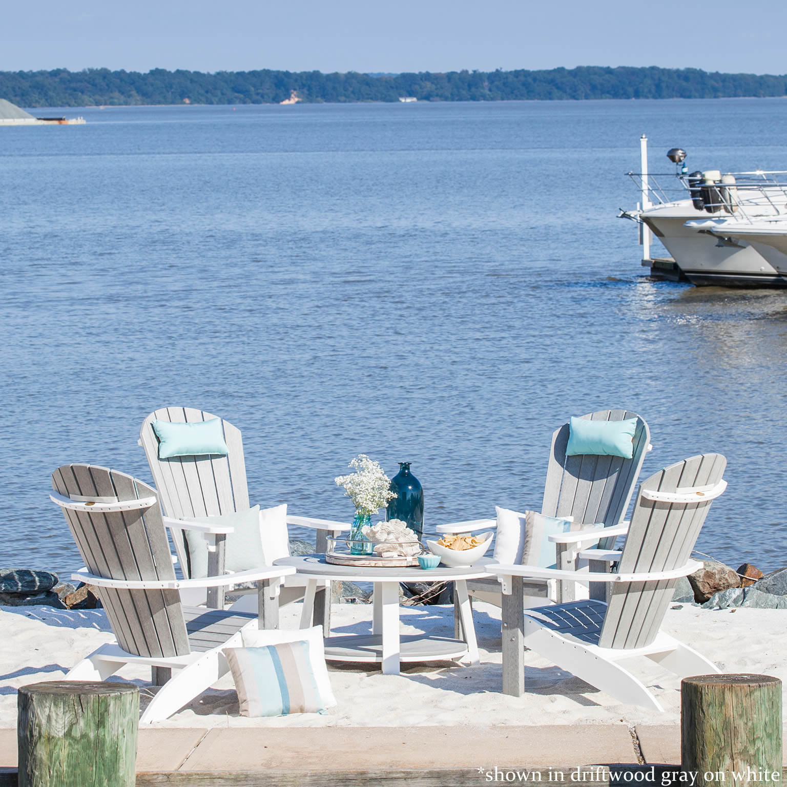 Finch Amish Poly SeaAira Adirondack Conversation Set