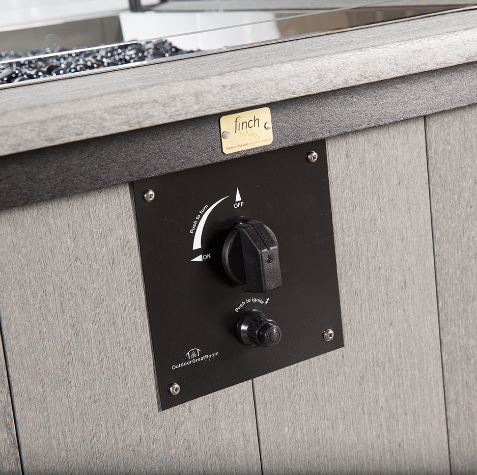 Finch Amish Poly 6 pc Van Buren Fire Pit Set